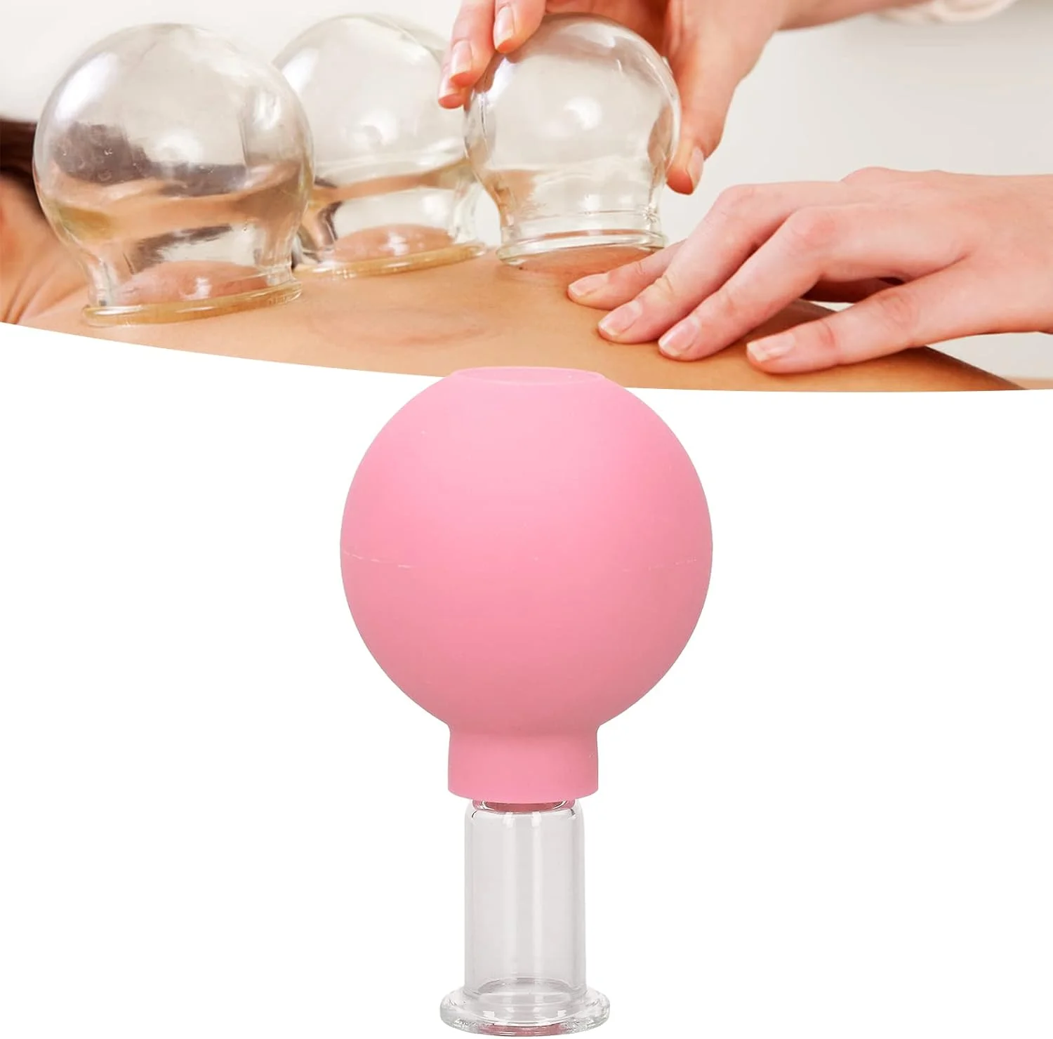 لیوان حجامت صورت، لیوان سیلیکونی وکیوم برای مراقبت از پوست لطیف، لیوان های ماساژ مکش وکیوم برای استفاده خانگی (تکی صورتی شماره 2)