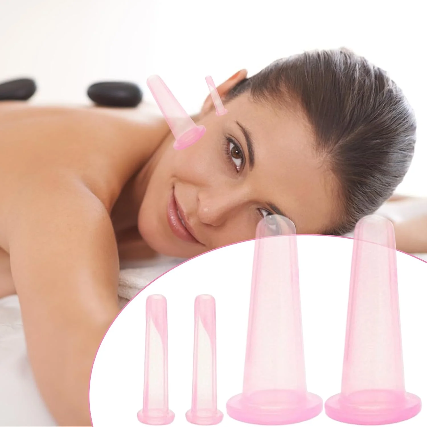 فنجان های مکش صورت، فنجان های حجامت سیلیکونی - ابزار ماساژ برای سفت کردن پوست با مکش مناسب برای مسافرت، فضای باز، خانه و مدرسه