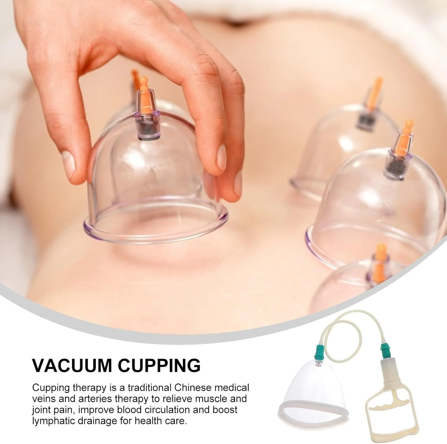 فومیز 2 عدد فنجان ماساژ با فشار منفی برای ماساژ بدن، ابزاری برای بهبود گردش خون، طراحی ساده و کاربردی برای استفاده در منزل