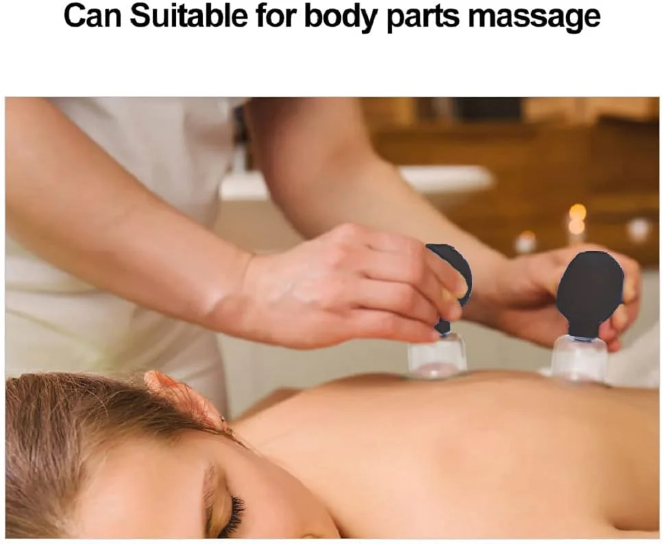 ست لیوان ماساژ صورت FeelFree Sport، 4 تکه - لیوان های مکش سیلیکونی برای ماساژ، ضد سلولیت، مناسب برای چشم، صورت و بدن (مشکی)