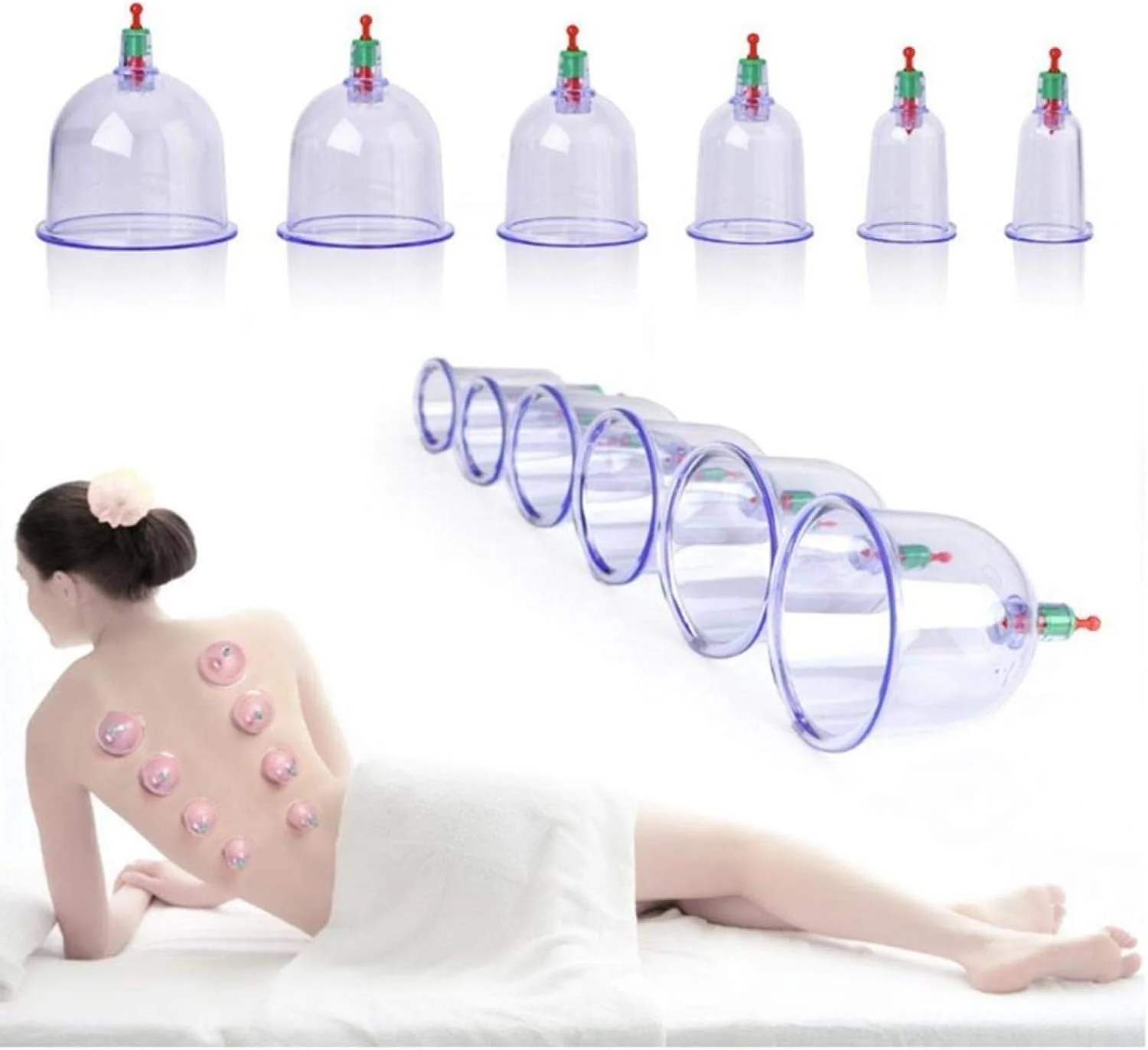 مجموعه بادکش - ۱۲ قطعه - فنجان های بادکش درمانی | فنجان های بادکش | مجموعه بادکش درمانی | مراقبت بهداشتی - ست فنجان درمانی | ست بادکش درمانی | تجهیزات درمانی | مجموعه بادکش خلاء