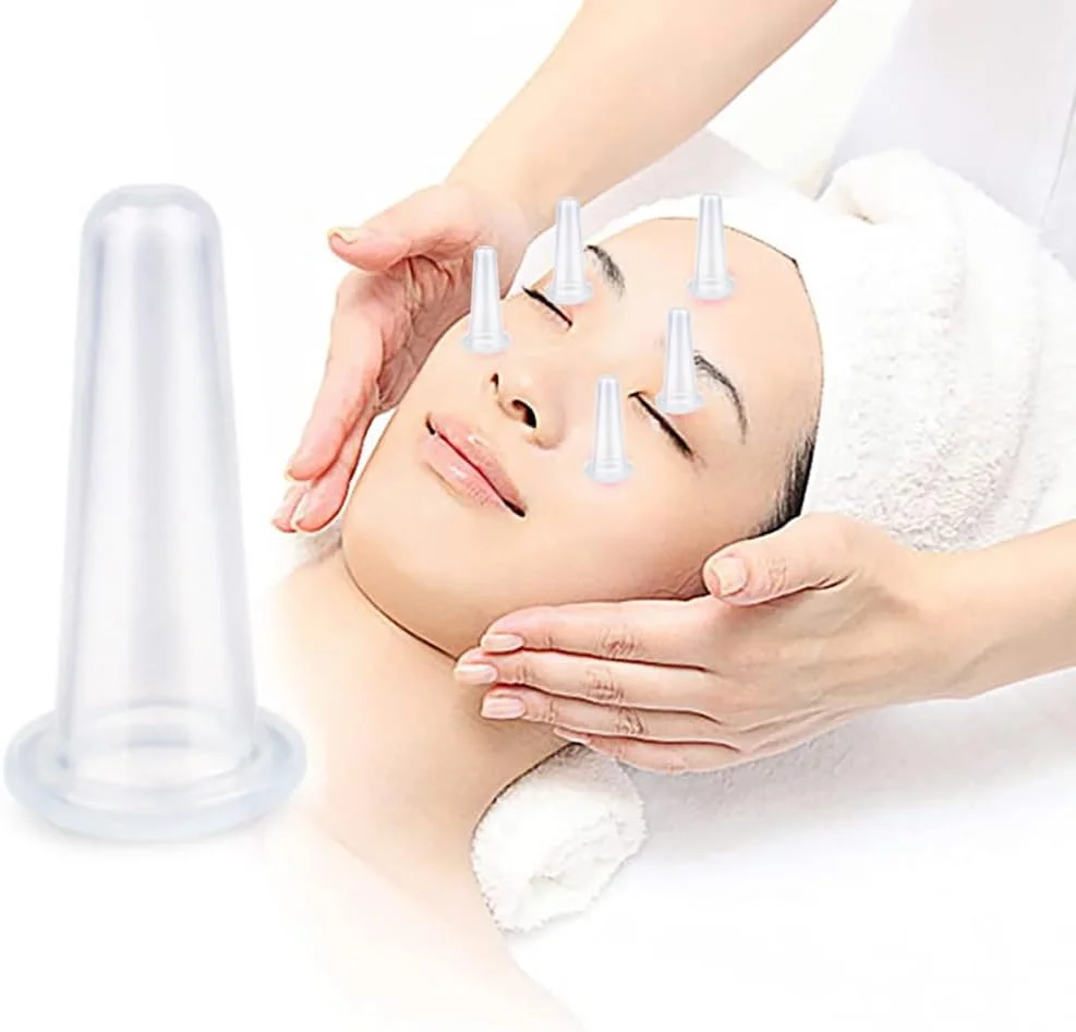 مجموعه ۴ عددی کاپینگ صورت Hodaqe - مجموعه فنجان های سیلیکونی برای لیفت صورت و مکش خلاء