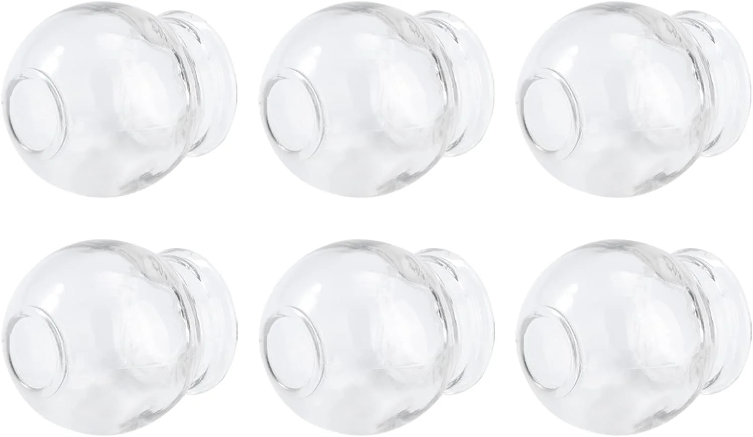 هموتون ست حجامت شیشه ای، 6 عددی، لیوان های آتش برای ست حجامت، ست حجامت ماساژ برای تسکین کمر مناسب برای متخصصان (6x6x5 سانتی متر)