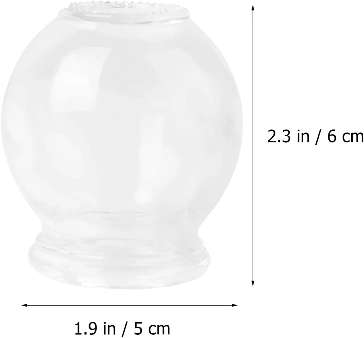 هموتون ست حجامت شیشه ای، 6 عددی، لیوان های آتش برای ست حجامت، ست حجامت ماساژ برای تسکین کمر مناسب برای متخصصان (6x6x5 سانتی متر)