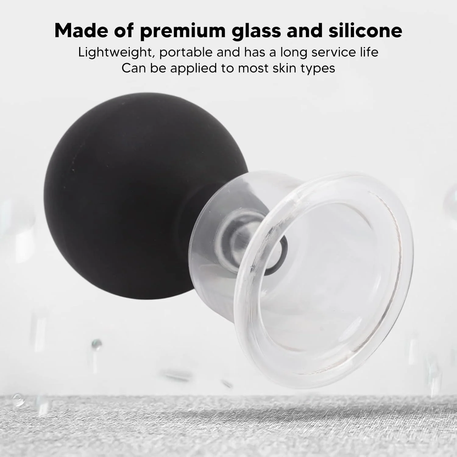 مجموعه لیوان حجامت شیشه ای JEOZBM، مجموعه 4 عددی لیوان مکش صورت، لیوان های مکش سیلیکونی، لیوان های مکش ماساژ خلاء برای بدن، صورت، پا، بازو، پشت، عضلات شانه