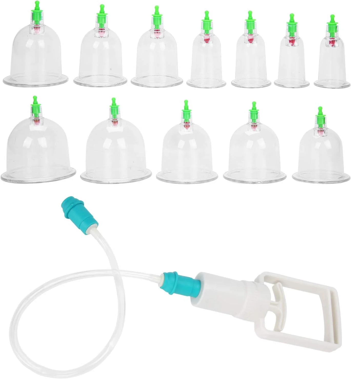 فنجان حجامت، ست حجامت، ست درمان حجامت، حجامت وکیوم 12 عددی برای استفاده خانگی و سالمندان