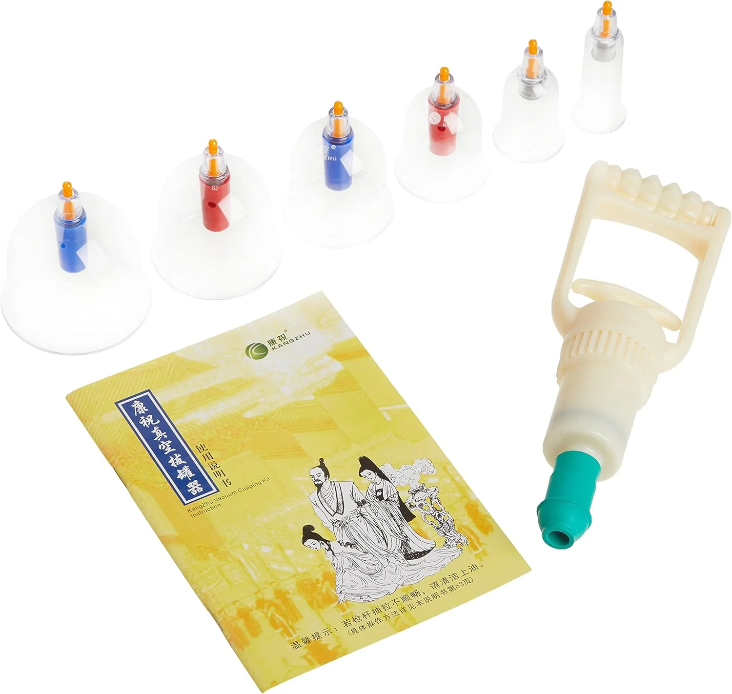 مجموعه 6 عددی لیوان حجامت مغناطیسی کانگژو، چند رنگ