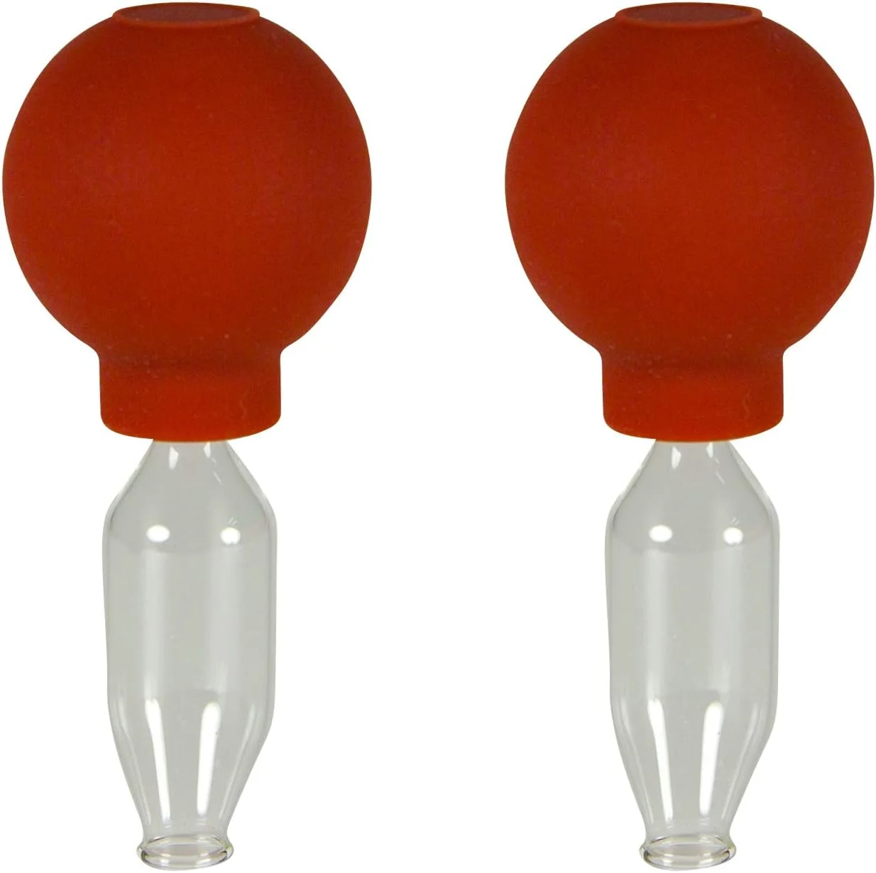 لیوان حجامت شیشه ای لاوشائر با توپ، بسته 2 عددی 10 میلی متری برای حجامت حرفه ای و پزشکی، لیوان حجامت بدون آتش