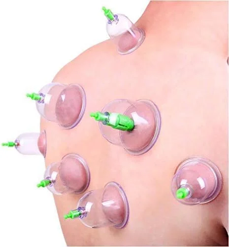 مجموعه درمان حجامت خلاء - 12 عدد فنجان، ماساژور کل بدن