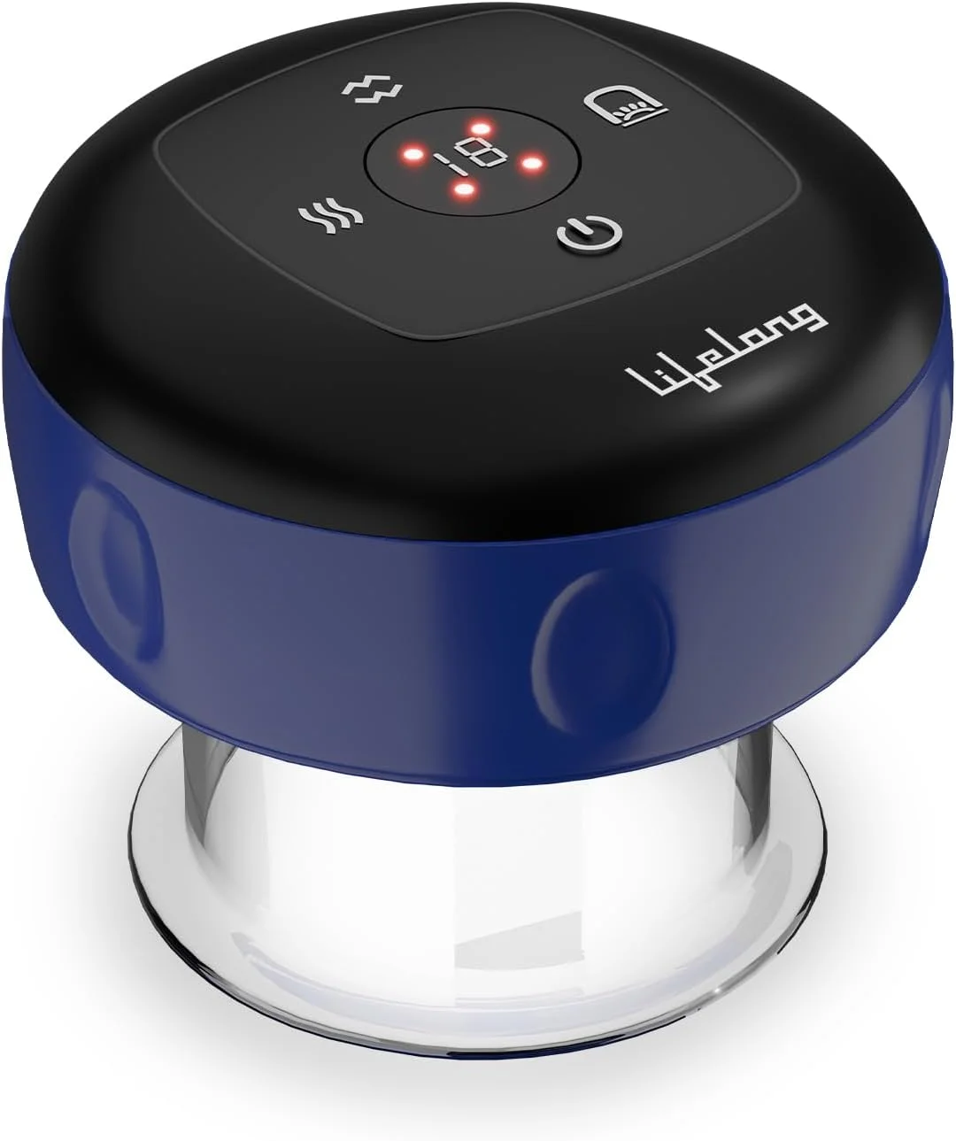 دستگاه کاپینگ الکتریکی مادام العمر - 12 حالت برای ماساژ گردن، شانه و کمر، خراش| کیت درمان کاپینگ برای تسکین درد| دستگاه کاپینگ الکتریکی برای استفاده خانگی| قابل حمل و آسان برای استفاده (Llm999)، آبی