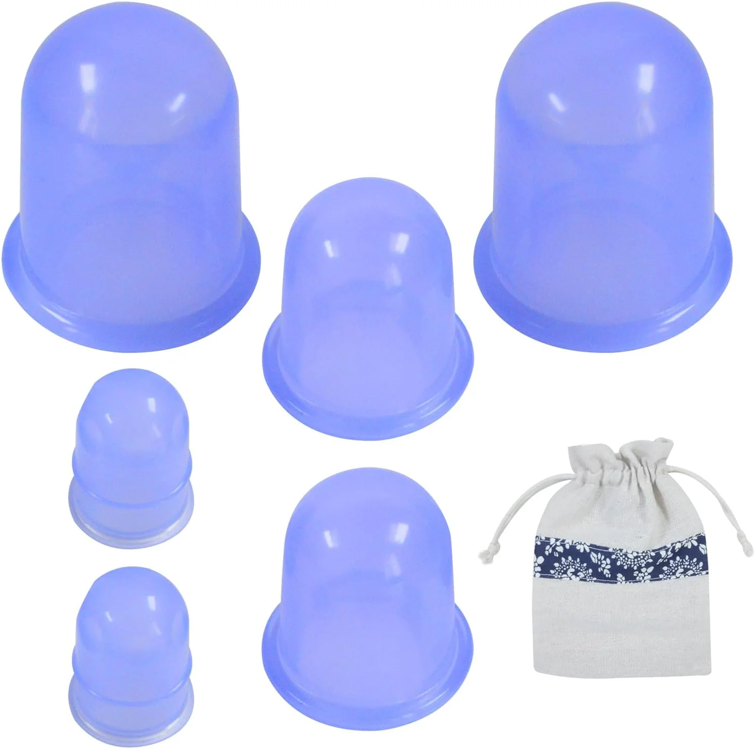 مجموعه 6 عددی فنجان های سیلیکونی برای ماساژ درمانی، فنجان ماساژور ضد سلولیت، فنجان های مکش خلاء برای درمان سلولیت