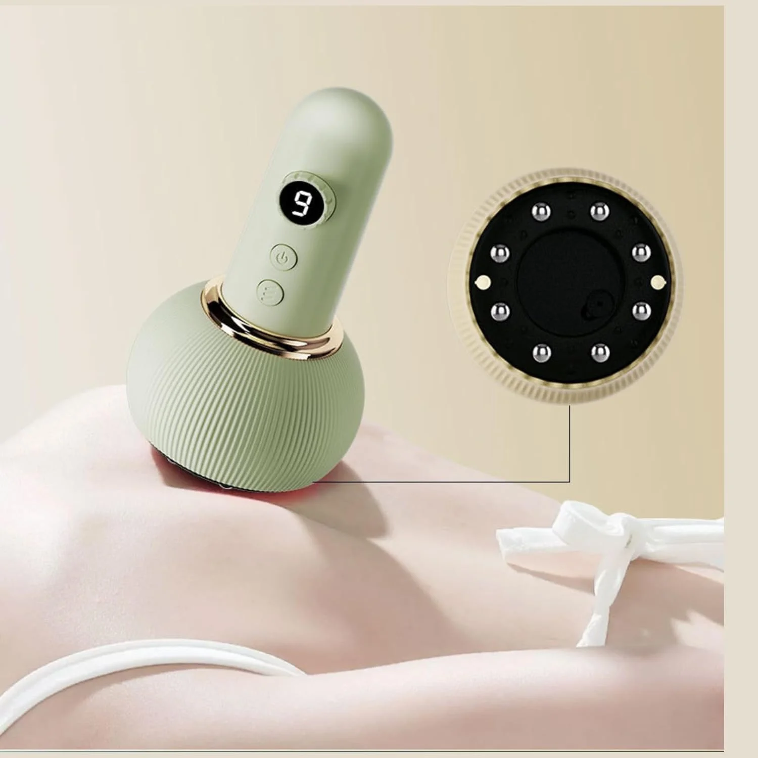 دستگاه حجامت الکتریکی، ست حجامت و مکش هوشمند، 9 حالت ماساژ، ماساژور حجامت قابل شارژ برای شانه، کمر و گردن، مناطق مختلف بدن [رنگ تصادفی]