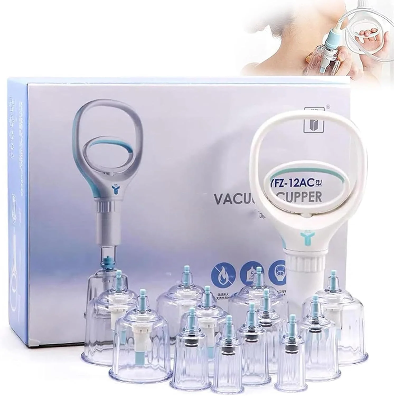 مجموعه حجامت، کیت ۲۴ فنجانی برای ماساژ درمانی، مجموعه حجامت چینی برای استفاده در سالن یا منزل