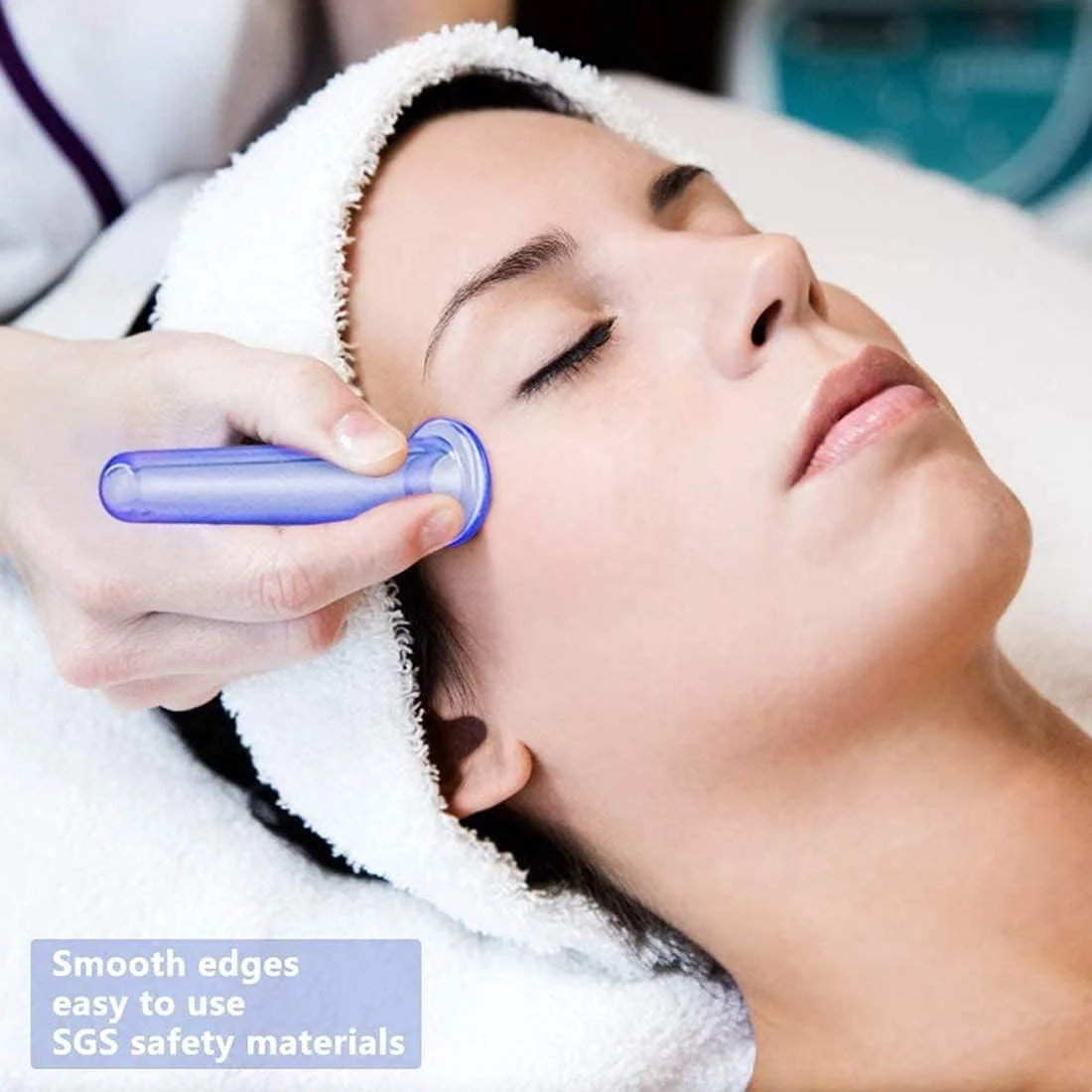 مجموعه ۷ عددی کاپینگ صورت Merin SENREAL، کیت تراپی کاپینگ سیلیکونی وکیوم برای صورت، کیت فنجان های ماساژ وکیوم صورت برای تسکین درد عضلات، اعصاب و مفاصل