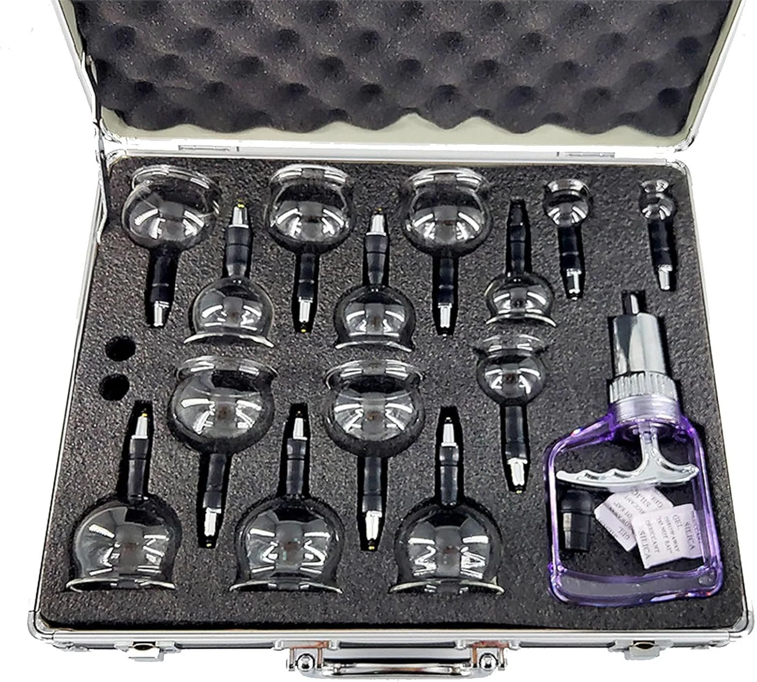 ست ۱۴ عددی حجامت MTTXY، ست حجامت خلاء چینی، تراپونت چینی، درمان فیزیکی حجامت، مناسب سالن های زیبایی یا استفاده در منزل