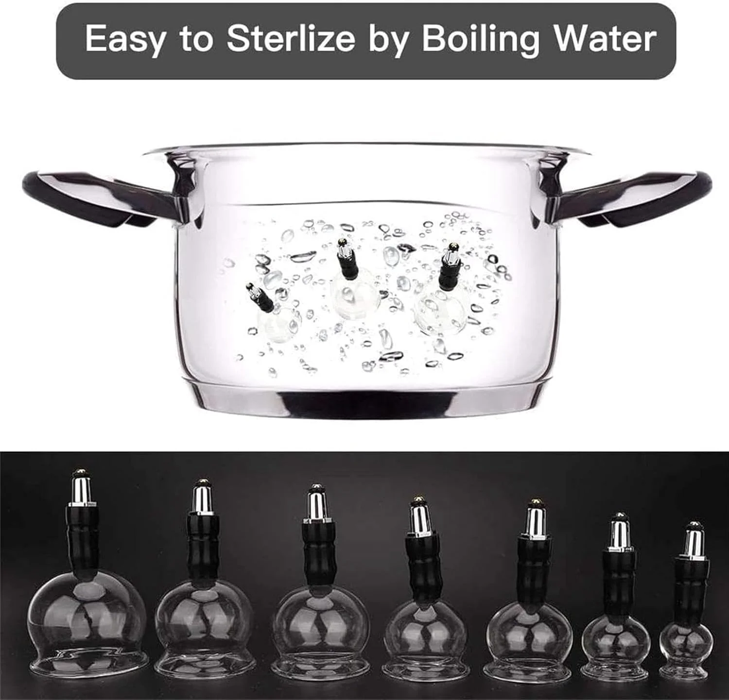 ست ۱۴ عددی حجامت MTTXY، ست حجامت خلاء چینی، تراپونت چینی، درمان فیزیکی حجامت، مناسب سالن های زیبایی یا استفاده در منزل