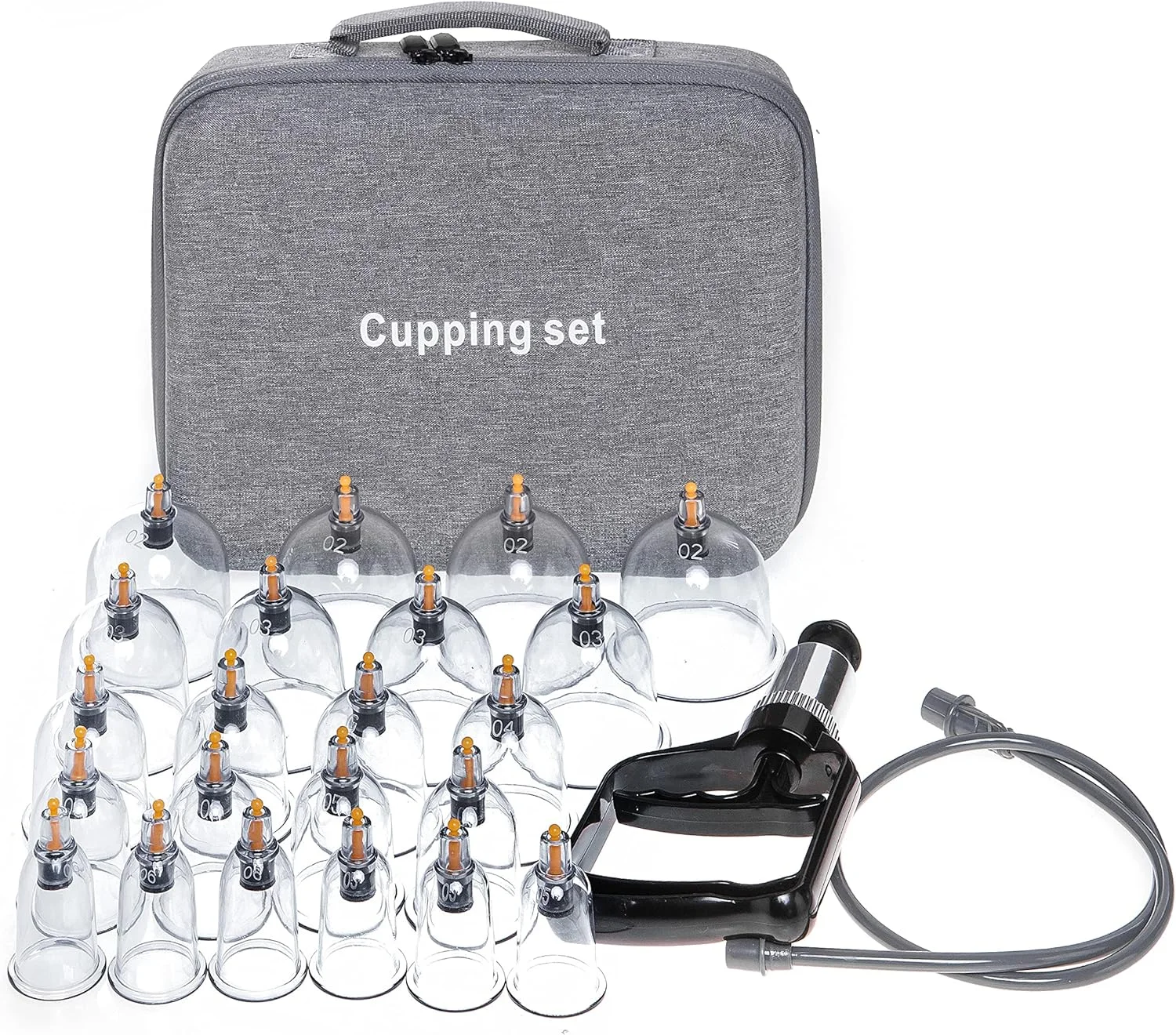 مجموعه حجامت درمانی ماساژ، ۲۲ فنجان وکیوم، رهاساز میوفاشیال، مجموعه های حجامت حرفه ای با پمپ دستی و کتابچه راهنمای دقیق، مجموعه حجامت مکشی با کیف حمل قابل حمل مجموعه حجامت درمانی ماساژ، ۲۲ فنجان وکیوم، رهاساز میوفاشیال، مجموعه های حجامت حرفه ای با پمپ دستی و کتابچه راهنمای دقیق، مجموعه حجامت مکشی با کیف حمل قابل حمل