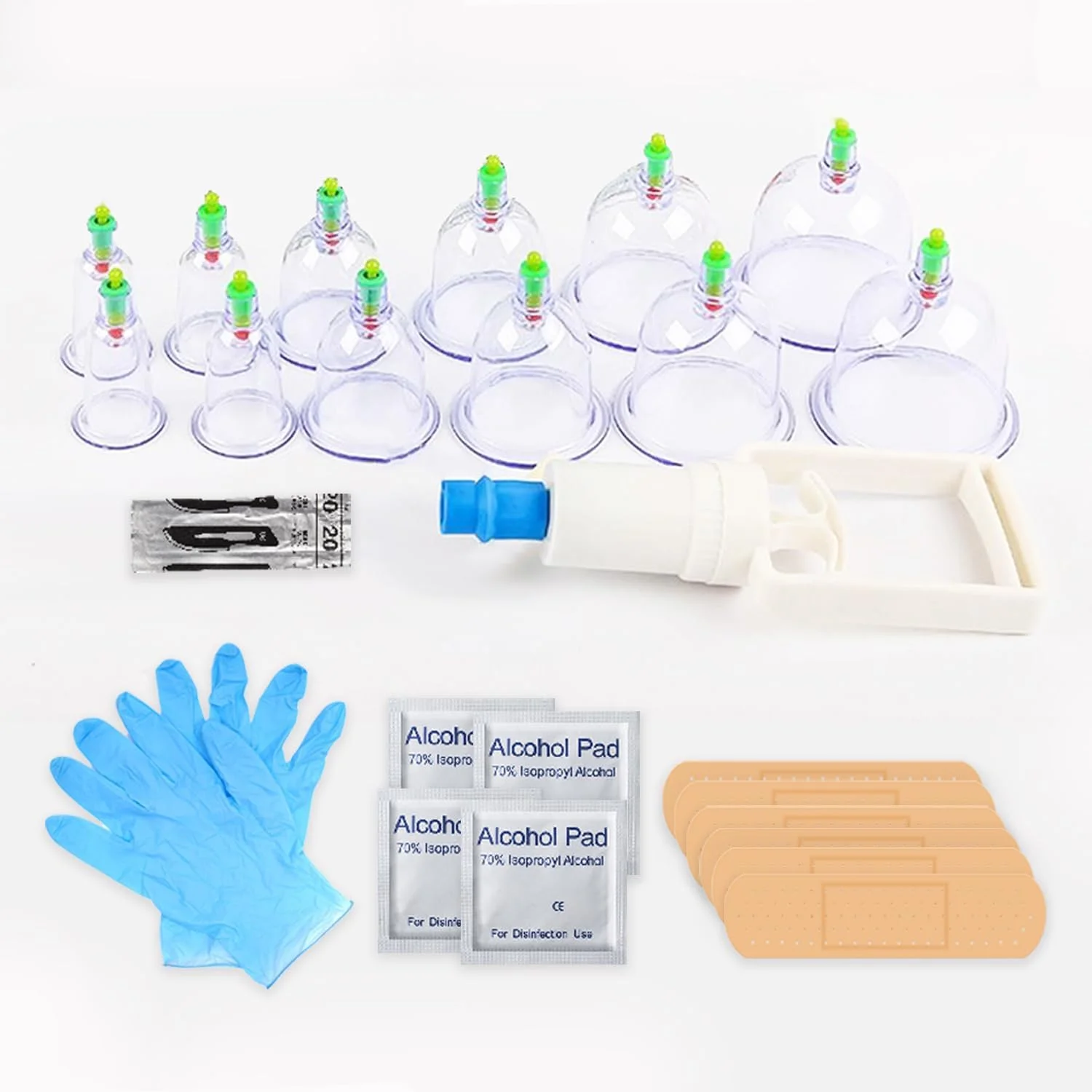 مجموعه حجامت PESCADOR با آهنرباهای طب فشاری هوشمند، فنجان های سیلیکونی، پلاستیکی و شیشه ای برای بادکش، کیت ماساژ خلاء برای صورت و بدن - مجموعه 12 عددی، شفاف مجموعه حجامت PESCADOR با آهنرباهای طب فشاری هوشمند، فنجان های سیلیکونی، پلاستیکی و شیشه ای برای بادکش، کیت ماساژ خلاء برای صورت و بدن - مجموعه 12 عددی، شفاف