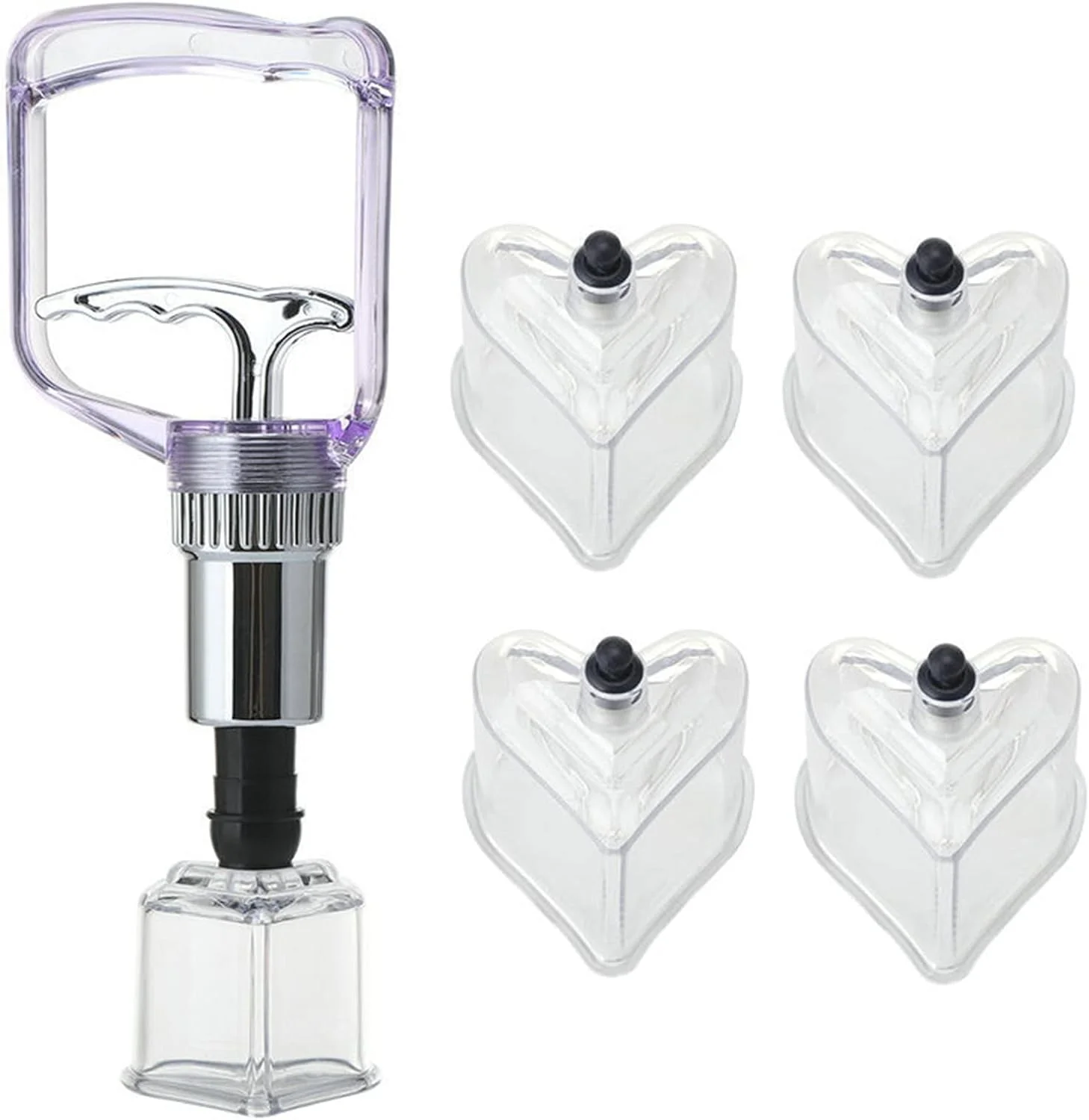 مجموعه لوازم حجامت PEHUB، مجموعه ۴ فنجانی حجامت چینی برای ماساژ صورت و بدن، ماساژ طب سوزنی، کیت قوطی های حجامت