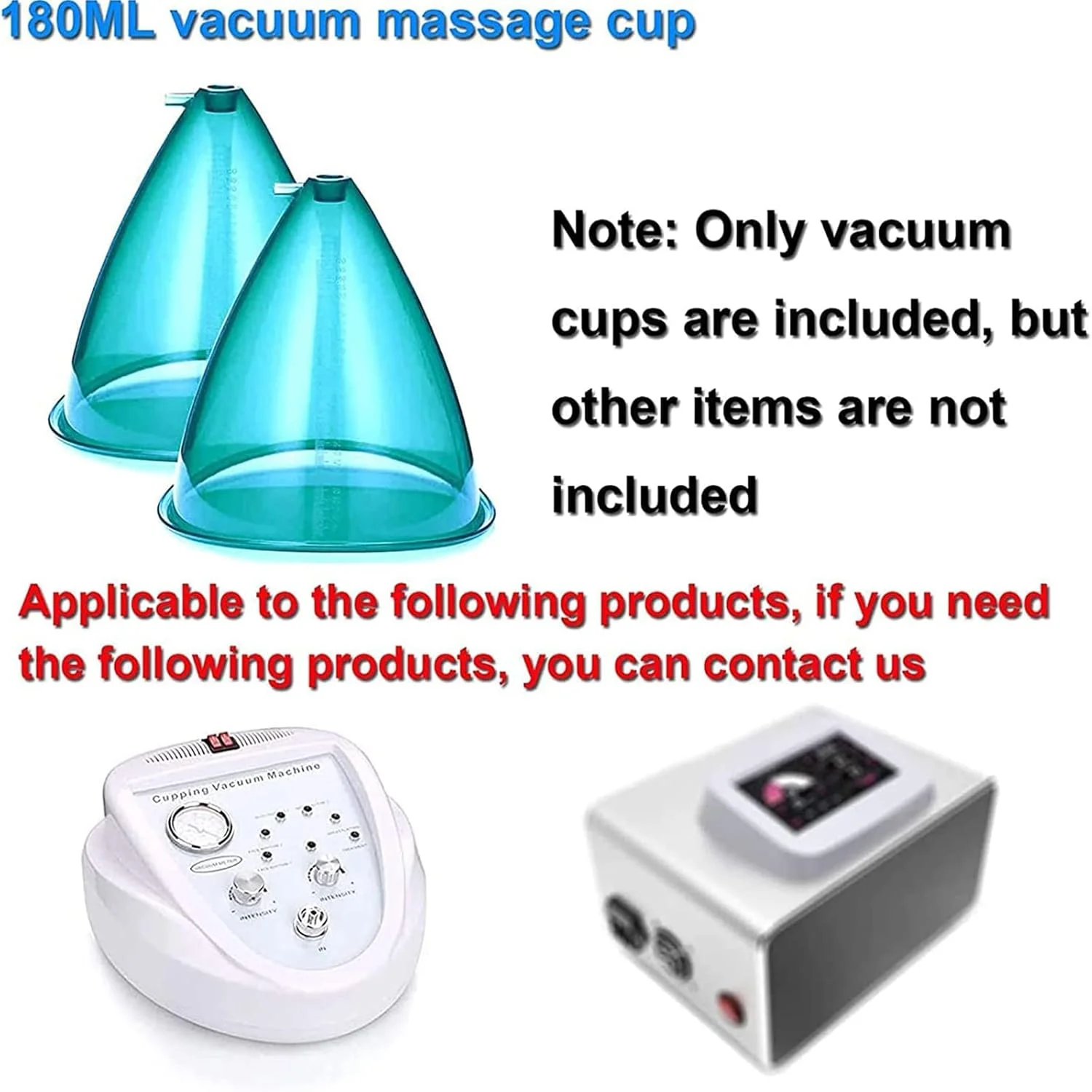 پیکیز 2 عدد کاپ ماساژ وکیوم سایز بزرگ 180 میلی لیتری، لوازم جانبی دستگاه کاپینگ وکیوم با شلنگ Y شکل برای فرم دهی باسن و ماساژ بدن پیکیز 2 عدد کاپ ماساژ وکیوم سایز بزرگ 180 میلی لیتری، لوازم جانبی دستگاه کاپینگ وکیوم با شلنگ Y شکل برای فرم دهی باسن و ماساژ بدن