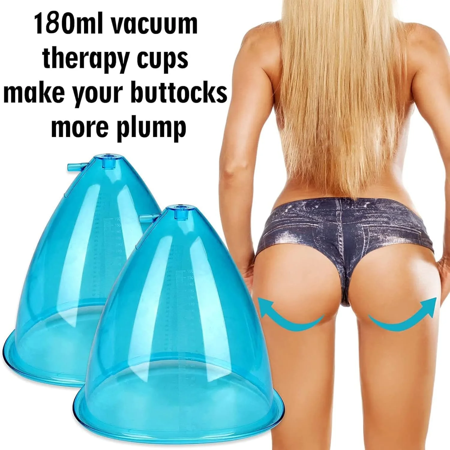 پیکیز 2 عدد کاپ ماساژ وکیوم سایز بزرگ 180 میلی لیتری، لوازم جانبی دستگاه کاپینگ وکیوم با شلنگ Y شکل برای فرم دهی باسن و ماساژ بدن پیکیز 2 عدد کاپ ماساژ وکیوم سایز بزرگ 180 میلی لیتری، لوازم جانبی دستگاه کاپینگ وکیوم با شلنگ Y شکل برای فرم دهی باسن و ماساژ بدن