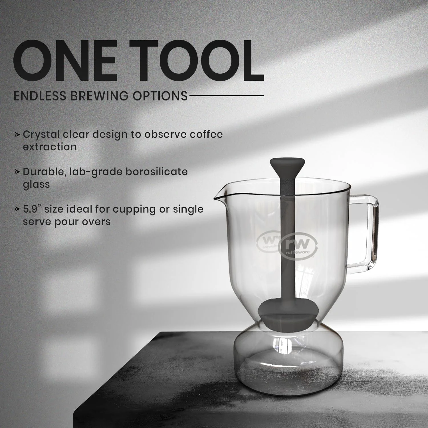 دستگاه دمآوری قهوه Rattleware Glass Cupping (15 سانتیمتر)، دستگاه تست قهوه مقاوم در برابر حرارت، ایده آل برای کاپینگ، پور اور، قهوه قطره ای، قهوه تخصصی، باریستاها و دم کردن خانگی، بادوام و آسان برای استفاده دستگاه دمآوری قهوه Rattleware Glass Cupping (15 سانتیمتر)، دستگاه تست قهوه مقاوم در برابر حرارت، ایده آل برای کاپینگ، پور اور، قهوه قطره ای، قهوه تخصصی، باریستاها و دم کردن خانگی، بادوام و آسان برای استفاده