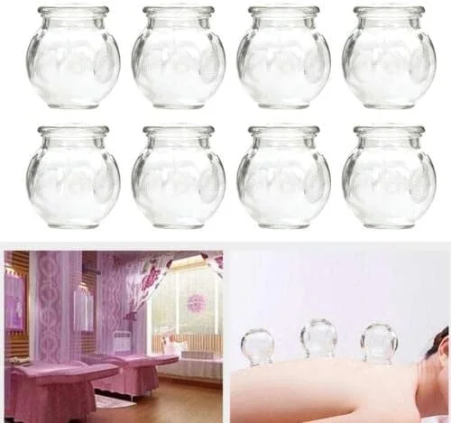 مجموعه حرفه ای لیوان حجامت شیشه ای سایز شماره 4 (8 عدد در هر ست) مجموعه حرفه ای لیوان حجامت شیشه ای سایز شماره 4 (8 عدد در هر ست)