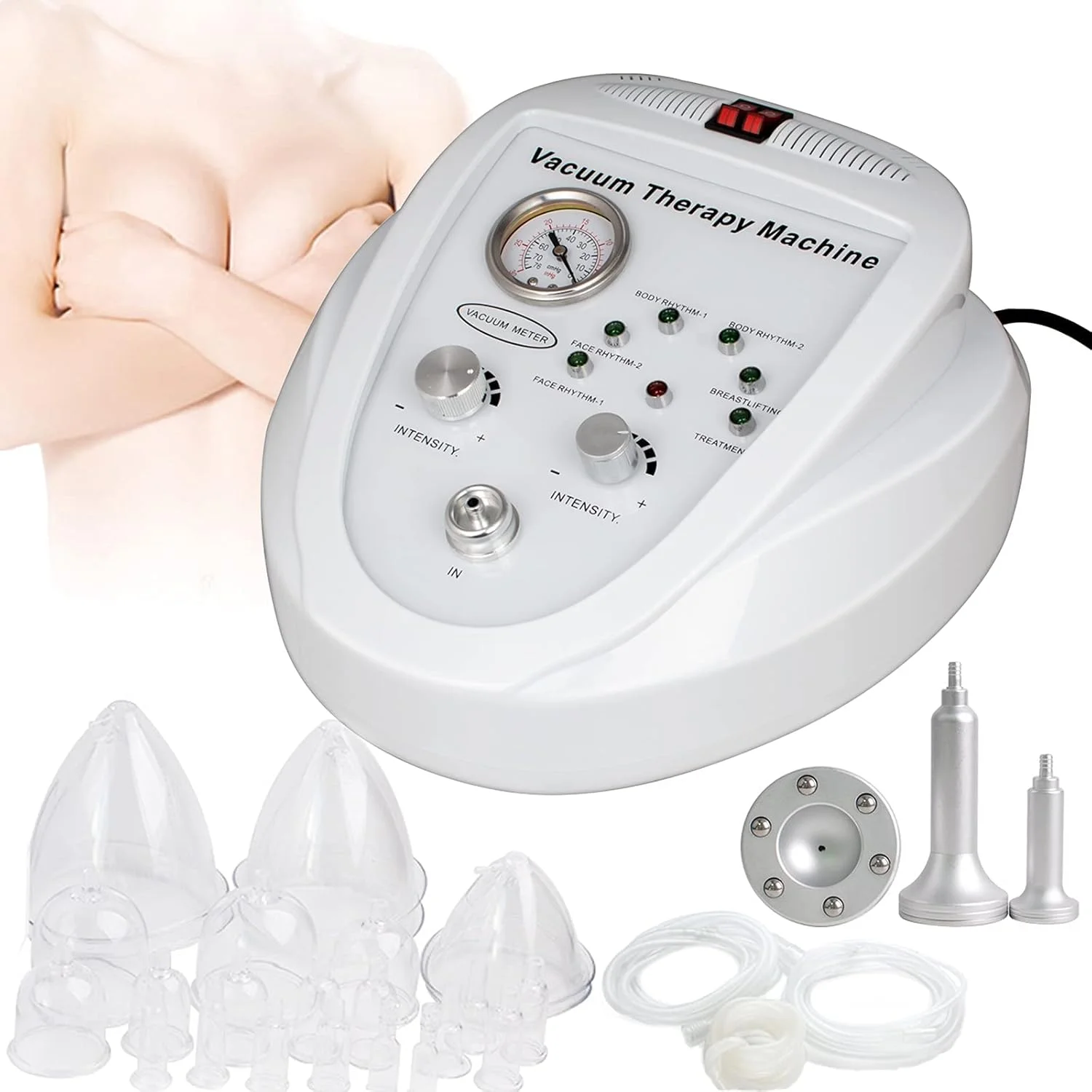 دستگاه وکیوم تراپی REUOO، دستگاه ماساژ بدن و پشت، ماساژور فرم دهنده با 24 فنجان برای کاپینگ