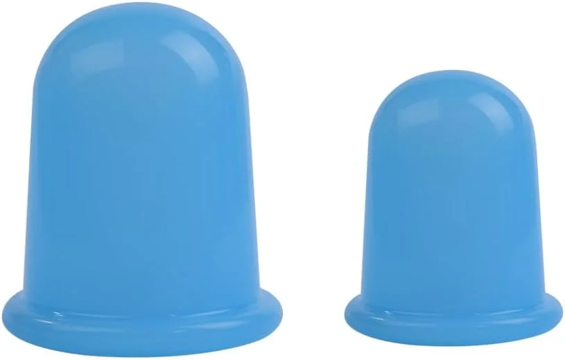 ست دو عددی ماساژ سیلیکونی سارینی، مناسب برای بدن و صورت، جهت سلامتی، زیبایی، رفع تنش عضلانی و درد (آبی)