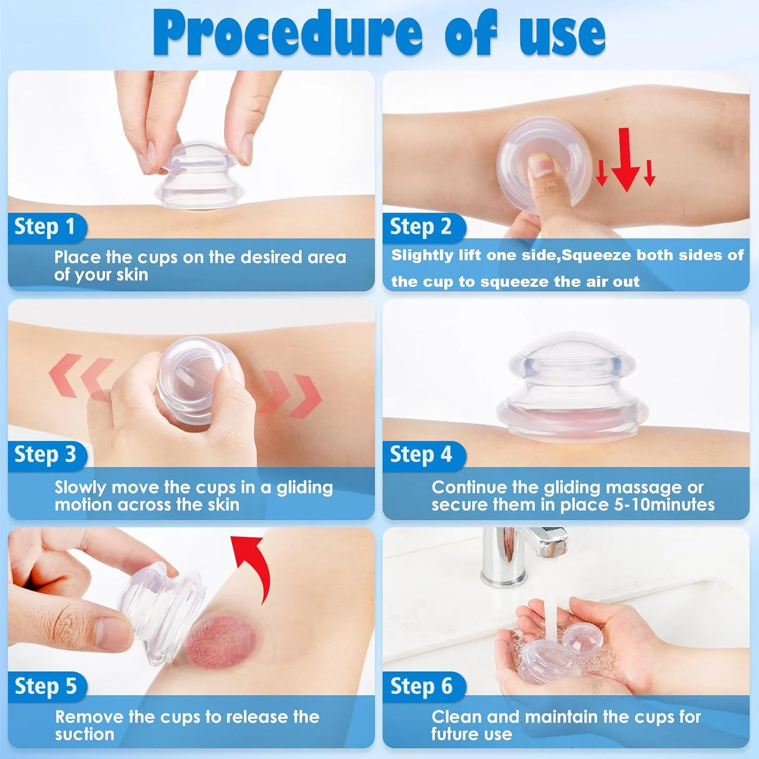 مجموعه ۱۵ عددی کاپینگ تراپی - کاپینگ سیلیکونی حرفه ای، مناسب برای ماساژ صورت و بدن / رهاسازی عمقی میوفاشیال / تسکین درد / آرامش عضلات و موارد دیگر (قرمز گل رز، ۱۵ عدد)