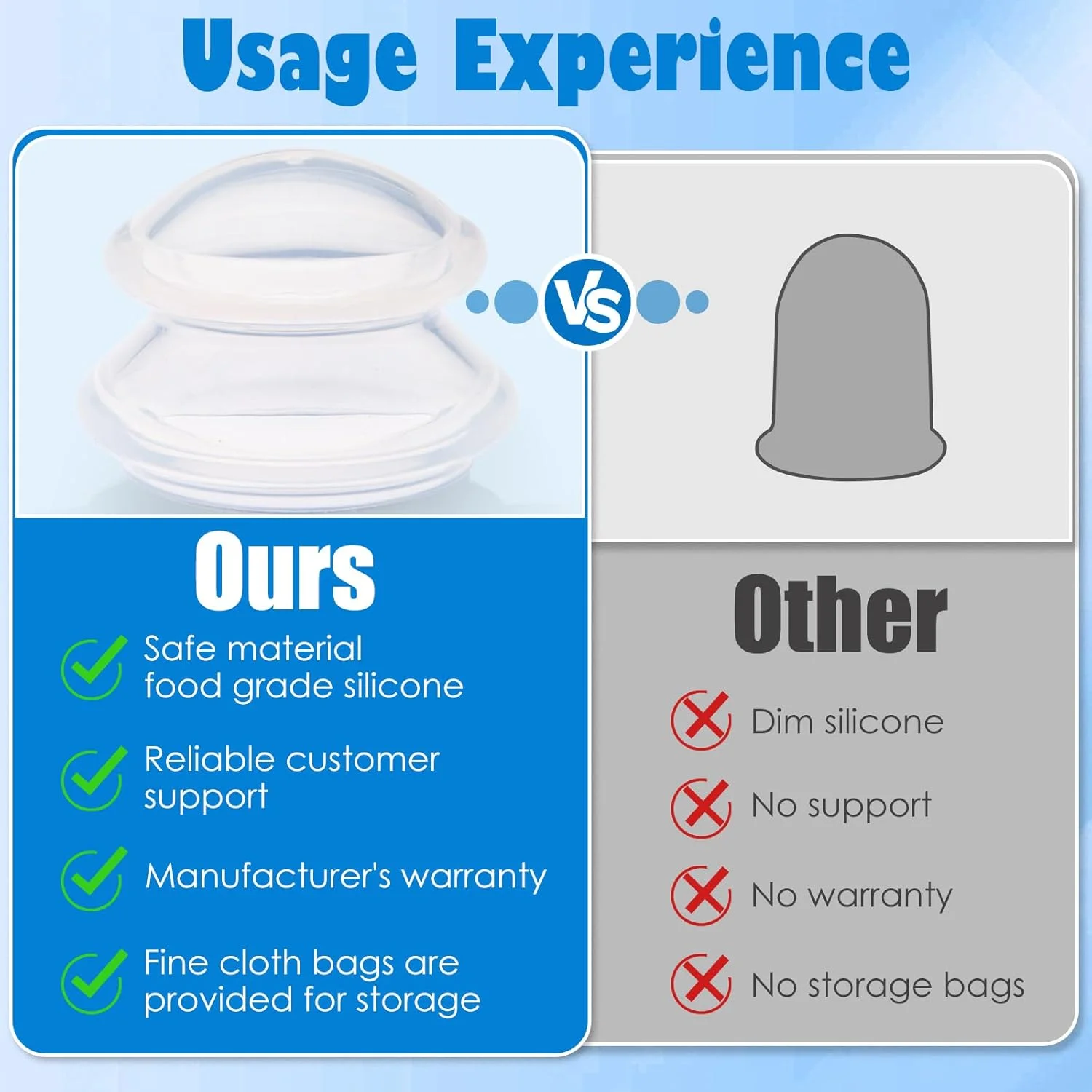 مجموعه ۳ عددی کاپینگ تراپی - کاپینگ سیلیکونی حرفه ای، مناسب برای ماساژ بدن/ رهاسازی میوفاشیال عمیق/ تسکین درد/ آرامش عضلات و موارد دیگر (شفاف، ۳ عدد) مجموعه ۳ عددی کاپینگ تراپی - کاپینگ سیلیکونی حرفه ای، مناسب برای ماساژ بدن/ رهاسازی میوفاشیال عمیق/ تسکین درد/ آرامش عضلات و موارد دیگر (شفاف، ۳ عدد)