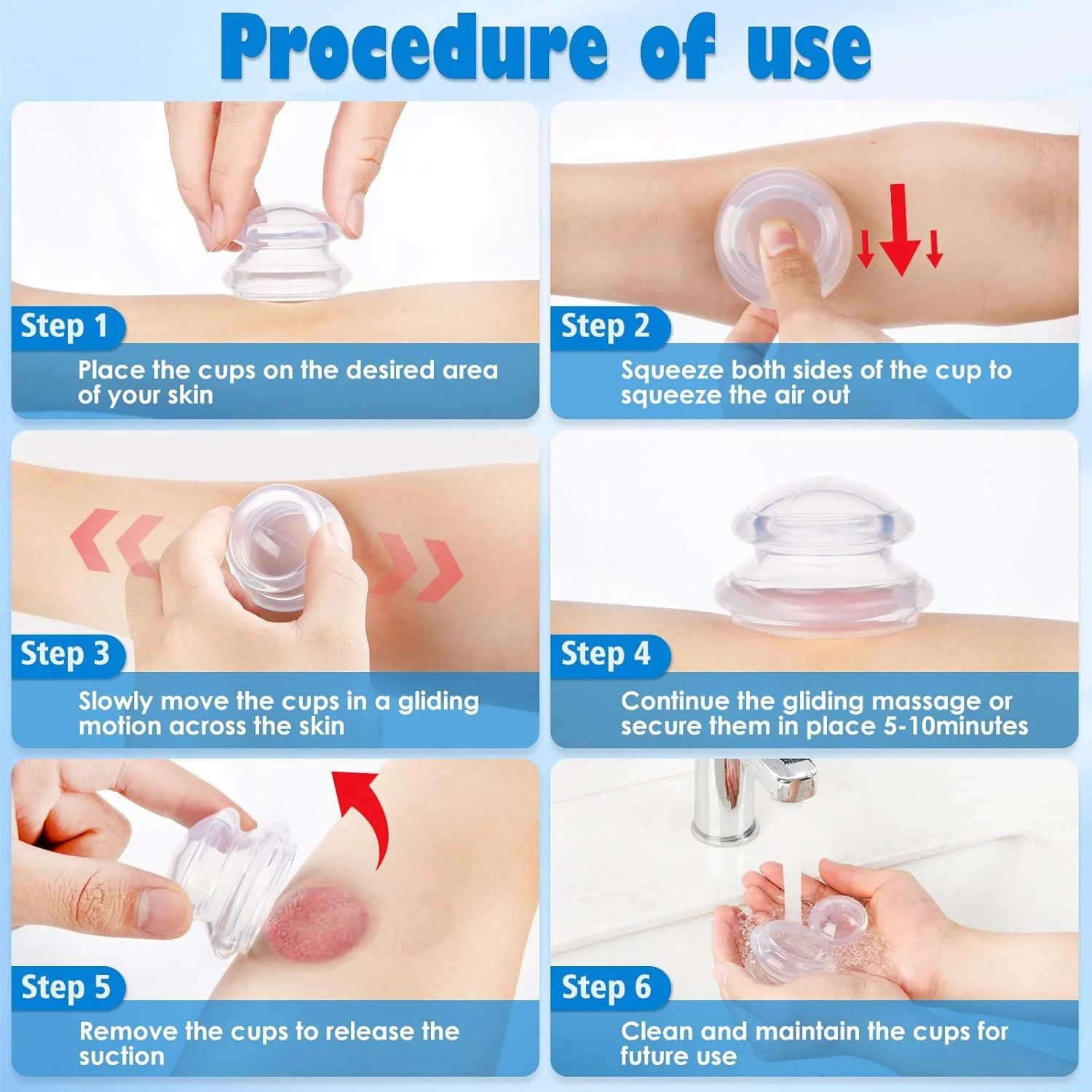 مجموعه ۳ عددی کاپینگ تراپی - کاپینگ سیلیکونی حرفه ای، مناسب برای ماساژ بدن/ رهاسازی میوفاشیال عمیق/ تسکین درد/ آرامش عضلات و موارد دیگر (شفاف، ۳ عدد) مجموعه ۳ عددی کاپینگ تراپی - کاپینگ سیلیکونی حرفه ای، مناسب برای ماساژ بدن/ رهاسازی میوفاشیال عمیق/ تسکین درد/ آرامش عضلات و موارد دیگر (شفاف، ۳ عدد)