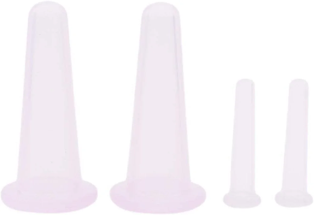 مجموعه ۴ عددی کاپینگ سیلیکونی برای صورت و گردن، سفت کننده و بهبود گردش خون، زیبا و شیک