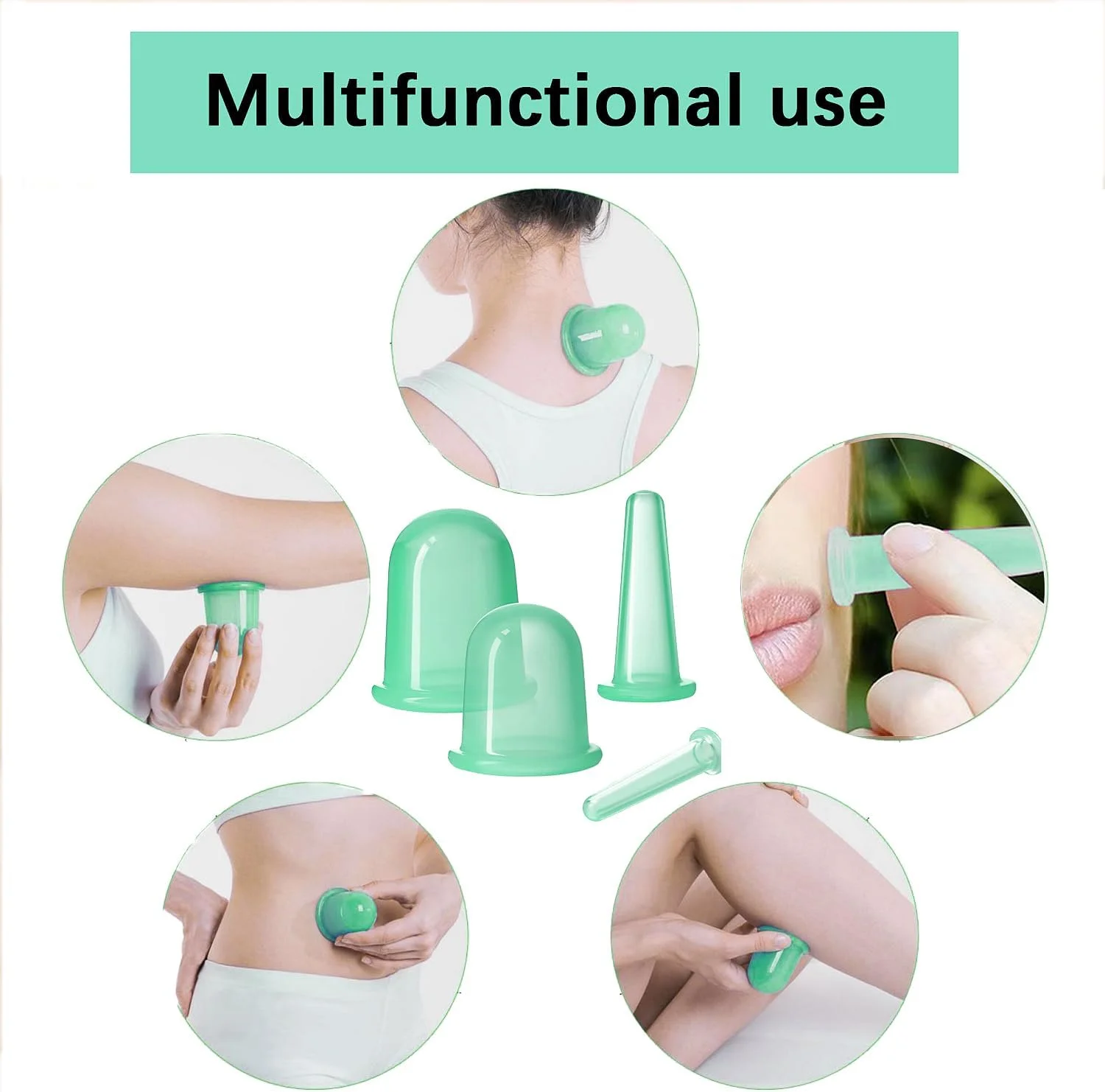 ست های حجامت Loucky و ابزار صورت Gua Sha، ست حجامت سیلیکونی و سنگ آونتورین Gua Sha، ماساژ ضد سلولیت، حجامت برای مراقبت طبیعی از پوست، پف کردگی، حجیم کردن لب (سبز) ست های حجامت Loucky و ابزار صورت Gua Sha، ست حجامت سیلیکونی و سنگ آونتورین Gua Sha، ماساژ ضد سلولیت، حجامت برای مراقبت طبیعی از پوست، پف کردگی، حجیم کردن لب (سبز)