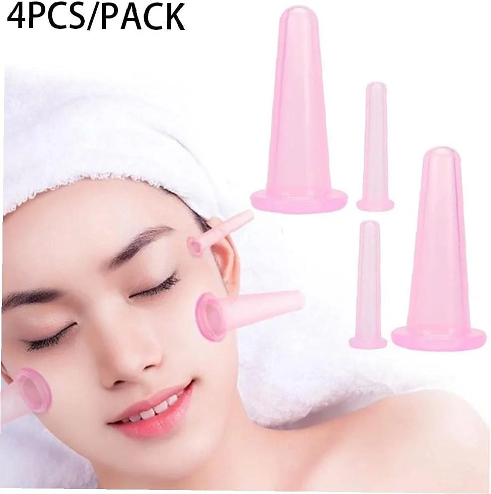 مجموعه ماساژ صورت سیلیکونی، کیت ماساژ صورت و چشم، فنجان ماساژ خلاء، ابزار زیبایی مراقبت از پوست طبیعی (صورتی)، محصولات سلامت 4 عددی مجموعه ماساژ صورت سیلیکونی، کیت ماساژ صورت و چشم، فنجان ماساژ خلاء، ابزار زیبایی مراقبت از پوست طبیعی (صورتی)، محصولات سلامت 4 عددی