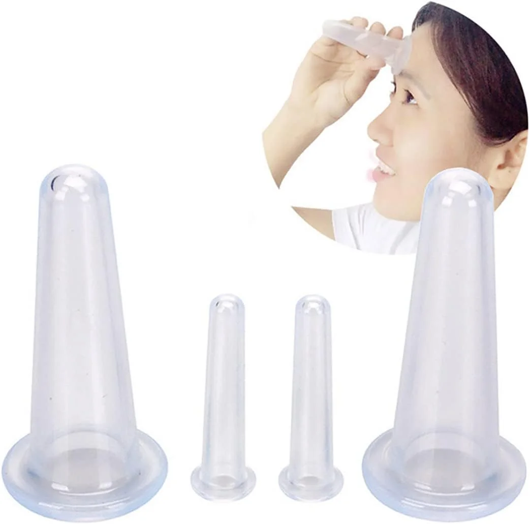 ست ماساژ صورت سیلیکونی، 4 عددی، لیوان ماساژ خلاء، ابزار زیبایی مراقبت از پوست طبیعی ضد چروک و ضد پیری (سفید) ست ماساژ صورت سیلیکونی، 4 عددی، لیوان ماساژ خلاء، ابزار زیبایی مراقبت از پوست طبیعی ضد چروک و ضد پیری (سفید)