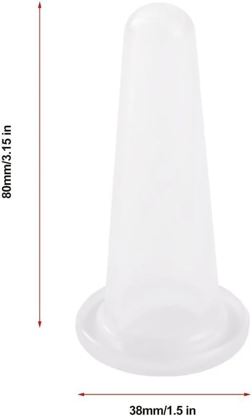 مجموعه ۴ عددی لیوان های سیلیکونی آبی برای ماساژ صورت، لیوان های حجامت وکیوم ضد سلولیت برای ماساژ صورت و چشم، ابزار ماساژ (۲ کوچک + ۲ بزرگ)