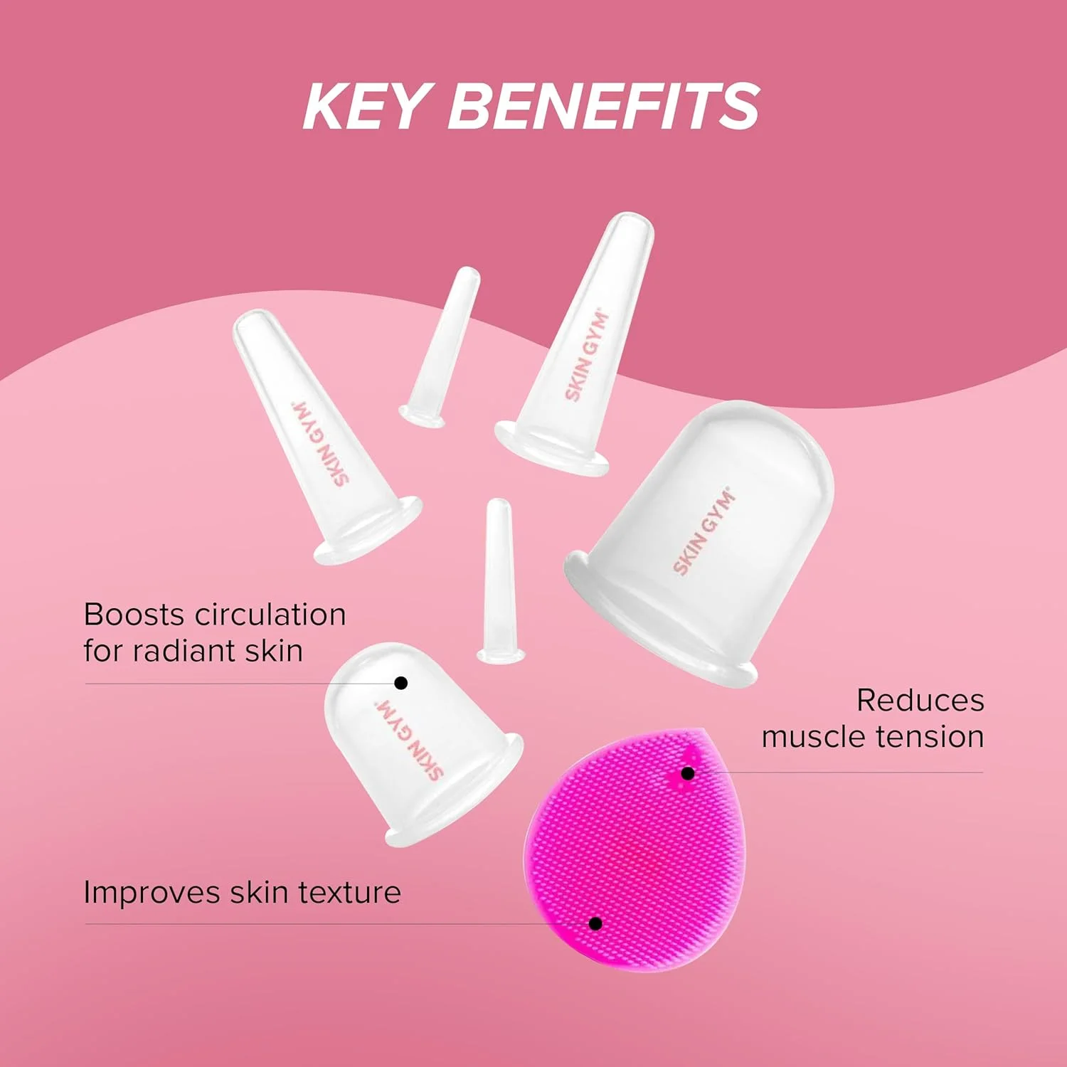 مجموعه کاپینگ صورت و بدن Skin Gym - ماساژ مکشی با فنجان - کاهش سلولیت و چین و چروک