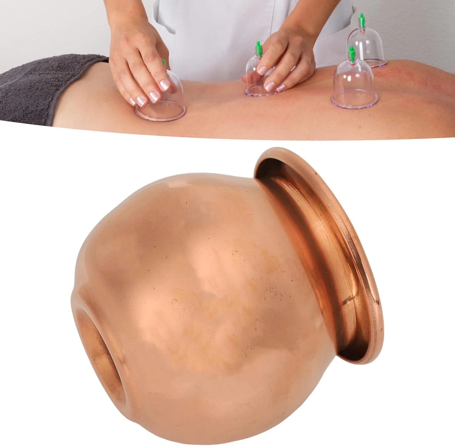 لیوان حجامت مسی، ضد خستگی، دهانه گشاد مناسب منزل (بزرگ) لیوان حجامت مسی، ضد خستگی، دهانه گشاد مناسب منزل (بزرگ)