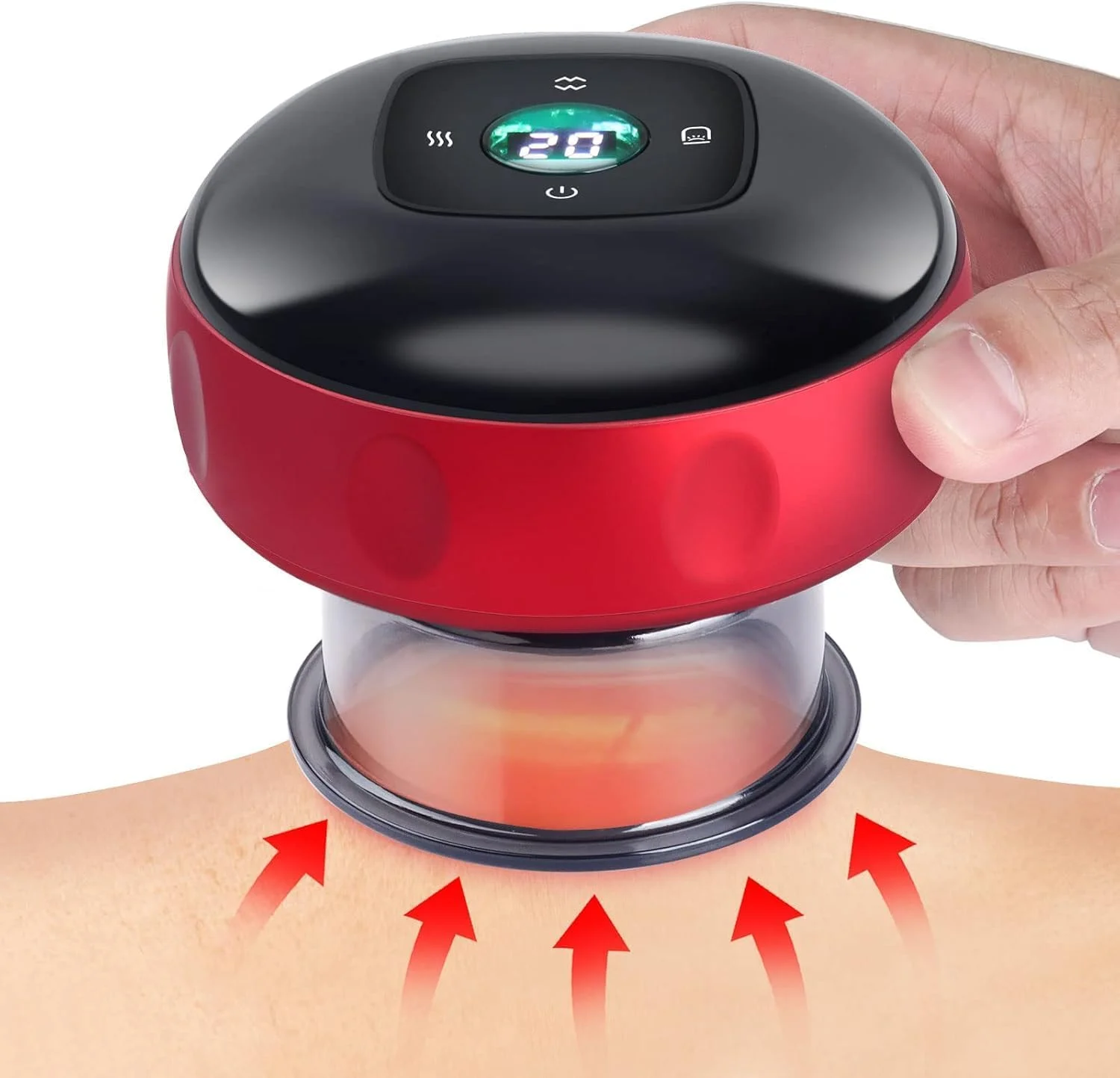 دستگاه ماساژور حجامت الکتریکی هوشمند SmartGrist، ابزار ماساژ گوا شا، ماساژور ضد سلولیت، دستگاه وکیوم تراپی 3 در 1 با 12 سطح دما و مکش، فنجان دستی قابل شارژ دستگاه ماساژور حجامت الکتریکی هوشمند SmartGrist، ابزار ماساژ گوا شا، ماساژور ضد سلولیت، دستگاه وکیوم تراپی 3 در 1 با 12 سطح دما و مکش، فنجان دستی قابل شارژ