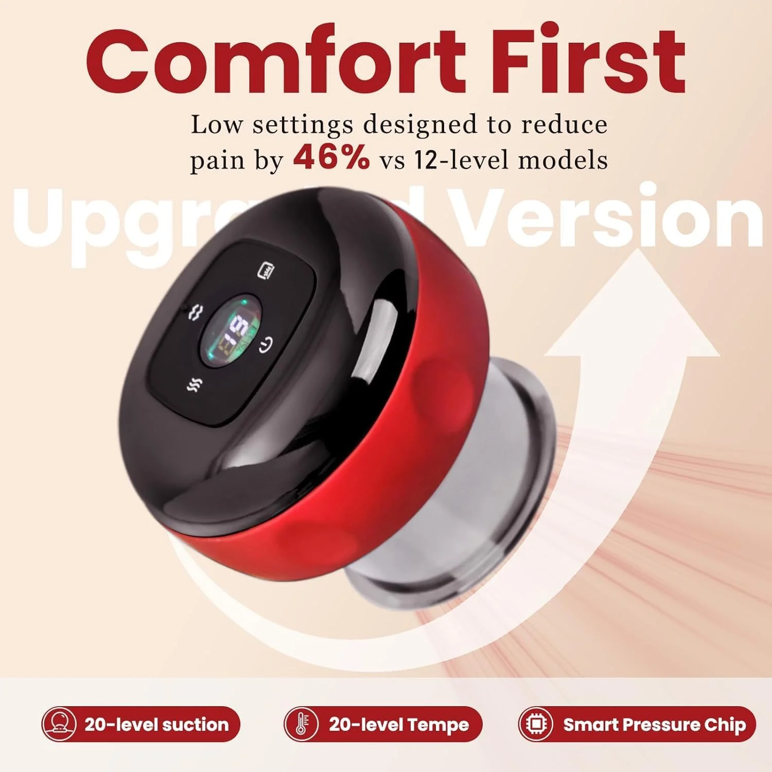 ست درمان حجامت پویا هوشمند SmartGrist، ماساژور سلولیت 4 در 1، دستگاه وکیوم تراپی حذف سلولیت، ابزار ماساژ گوا شا با 12 سطح دما و مکش، 12 سطح مادون قرمز ست درمان حجامت پویا هوشمند SmartGrist، ماساژور سلولیت 4 در 1، دستگاه وکیوم تراپی حذف سلولیت، ابزار ماساژ گوا شا با 12 سطح دما و مکش، 12 سطح مادون قرمز