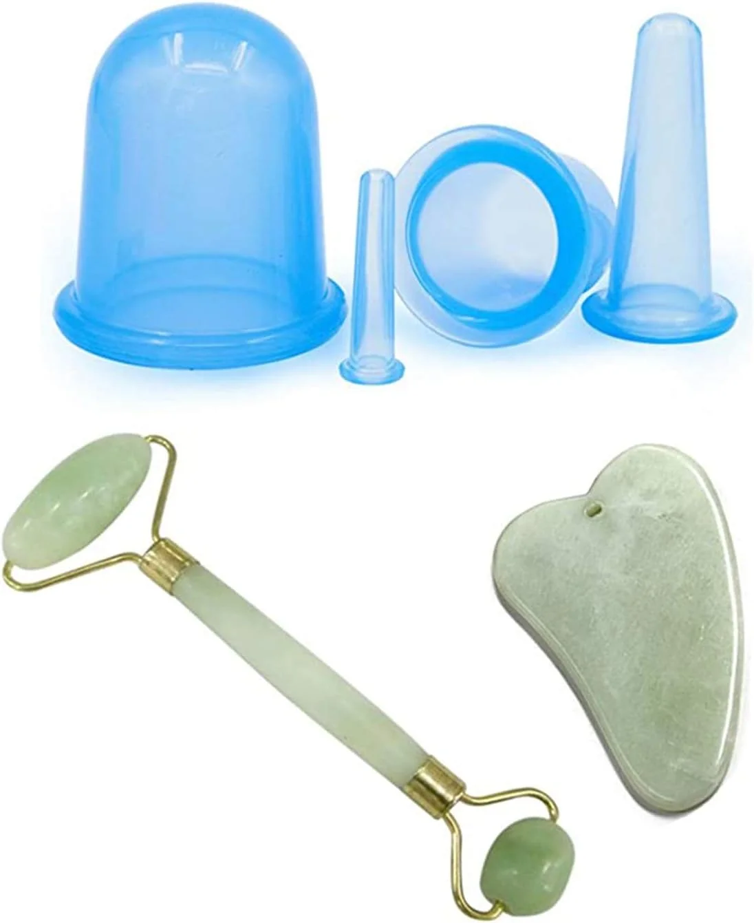 ماساژور غلتکی یشم SYOSI و ست درمان فنجانی سیلیکونی ماساژور غلتکی یشم SYOSI و ست درمان فنجانی سیلیکونی