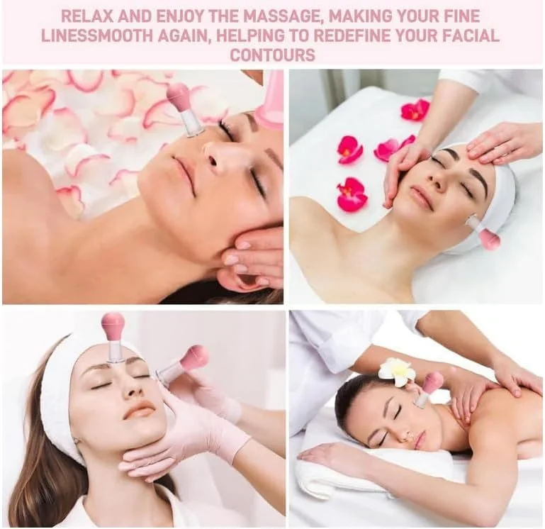 ست ۳ عددی لیوان ماساژ سیلیکونی صورت، کیت فنجان ماساژ خلاء برای بدن، گردن، پشت، چشم، قوطی های مکش خلاء ماساژ ضد سلولیت، مراقبت بهداشتی