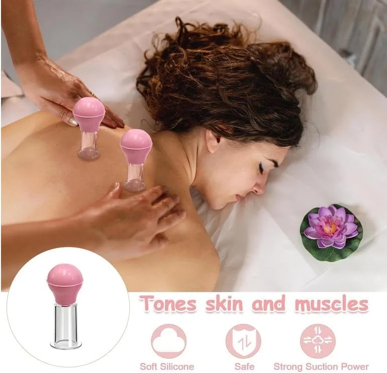 ست ۳ عددی لیوان ماساژ سیلیکونی صورت، کیت فنجان ماساژ خلاء برای بدن، گردن، پشت، چشم، قوطی های مکش خلاء ماساژ ضد سلولیت، مراقبت بهداشتی