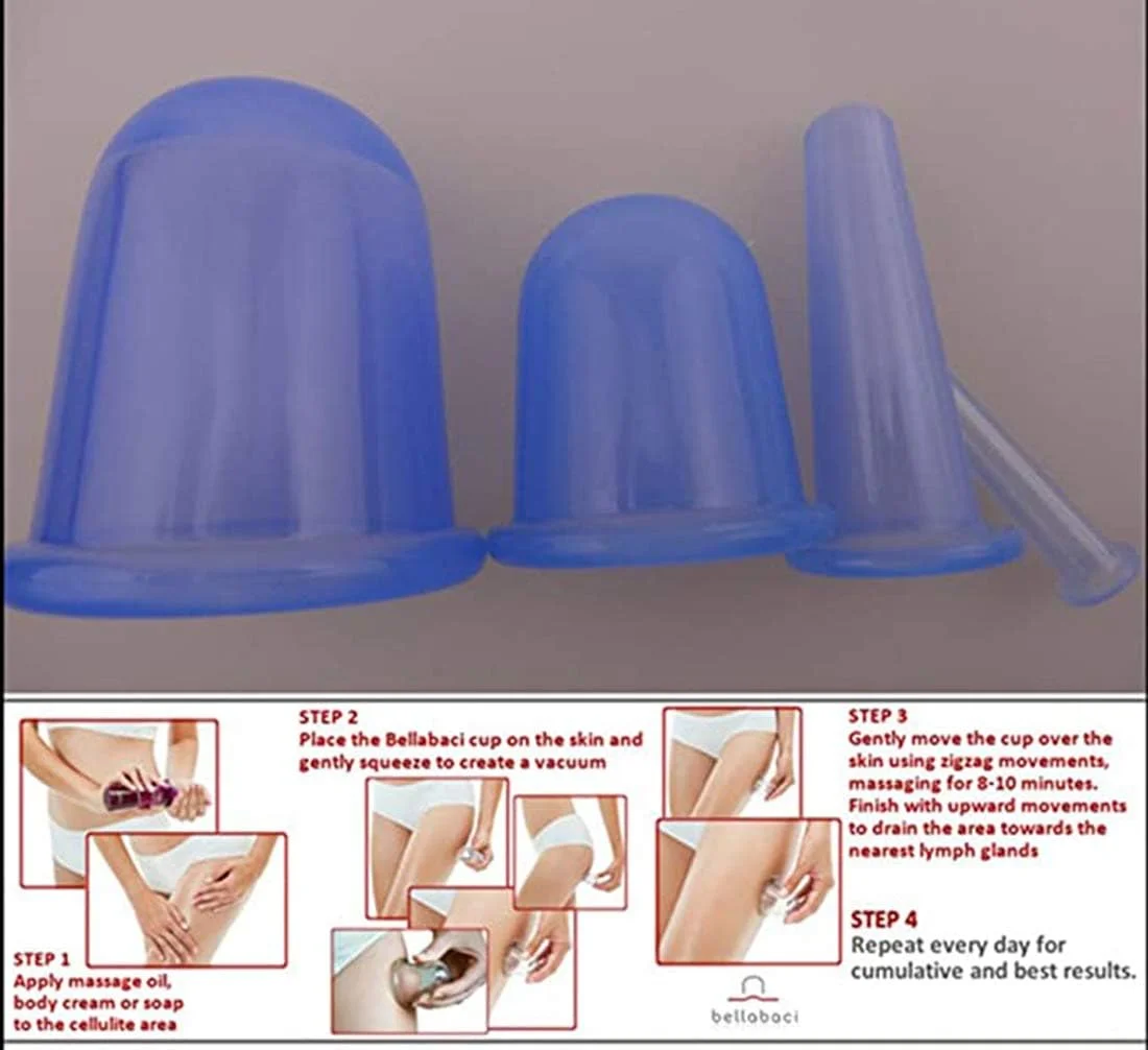 ماساژور غلتکی یشم SYOSI و ست درمان فنجانی سیلیکونی