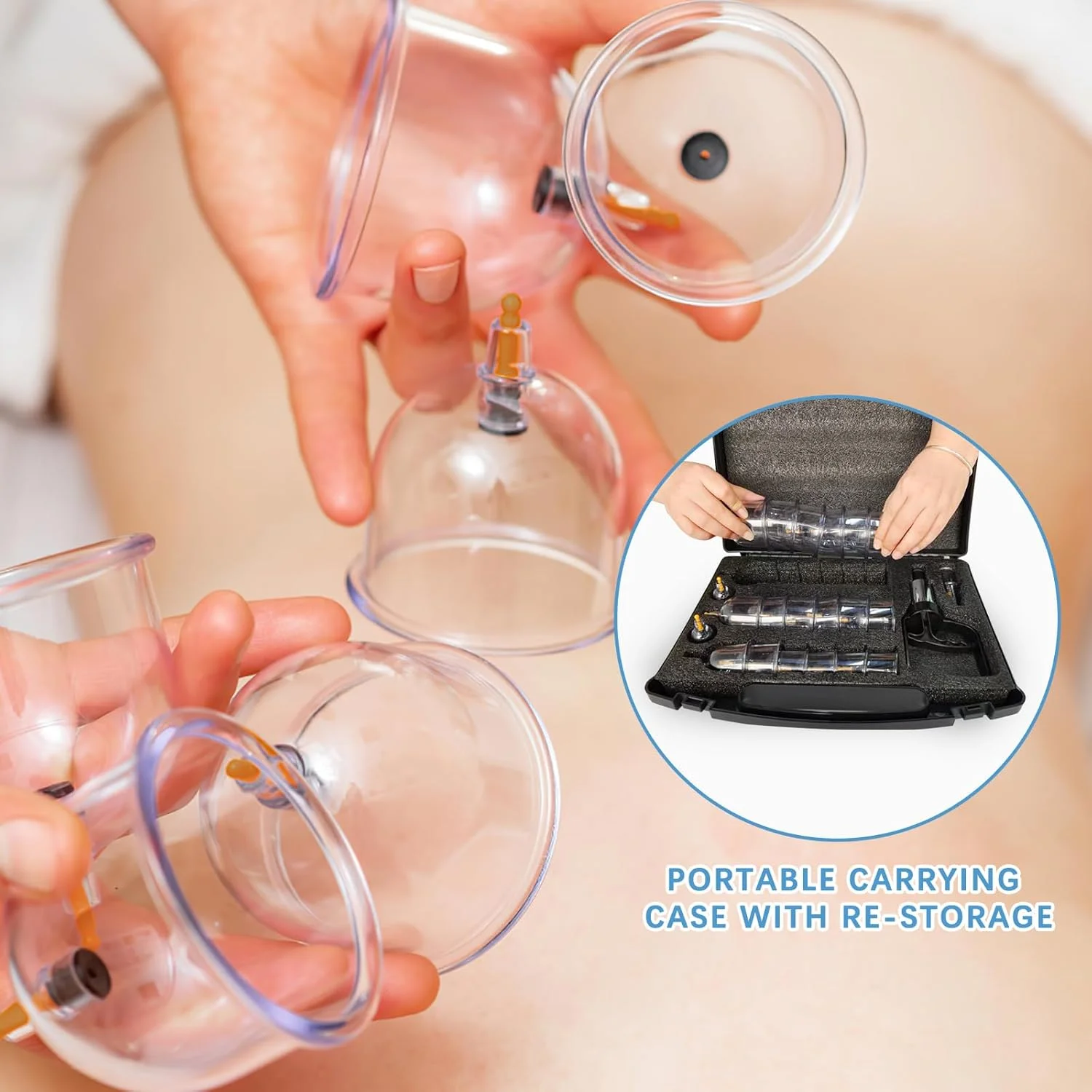 مجموعه حجامت حرفه ای 22 تایی برای ماساژ درمانی خانگی، قابل حمل با دسته، مجموعه دستگاه حجامت SafeShell با پمپ مغناطیسی خلاء، مجموعه ماساژ حجامت سلولیت مجموعه حجامت حرفه ای 22 تایی برای ماساژ درمانی خانگی، قابل حمل با دسته، مجموعه دستگاه حجامت SafeShell با پمپ مغناطیسی خلاء، مجموعه ماساژ حجامت سلولیت