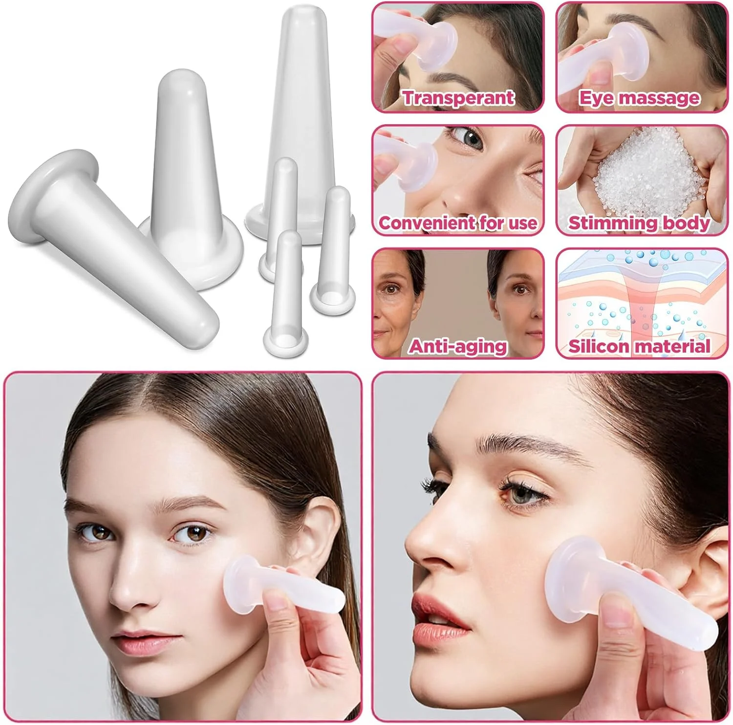 ست ۶ عددی کاپینگ ماساژ شفاف، کاپ های سیلیکونی کوچک صورت، مراقبت از پوست گردن، پشت و چشم، کاپ ماساژ صورت، استفاده ایمن، ماساژور صورت قابل حمل برای مردان و زنان ست ۶ عددی کاپینگ ماساژ شفاف، کاپ های سیلیکونی کوچک صورت، مراقبت از پوست گردن، پشت و چشم، کاپ ماساژ صورت، استفاده ایمن، ماساژور صورت قابل حمل برای مردان و زنان