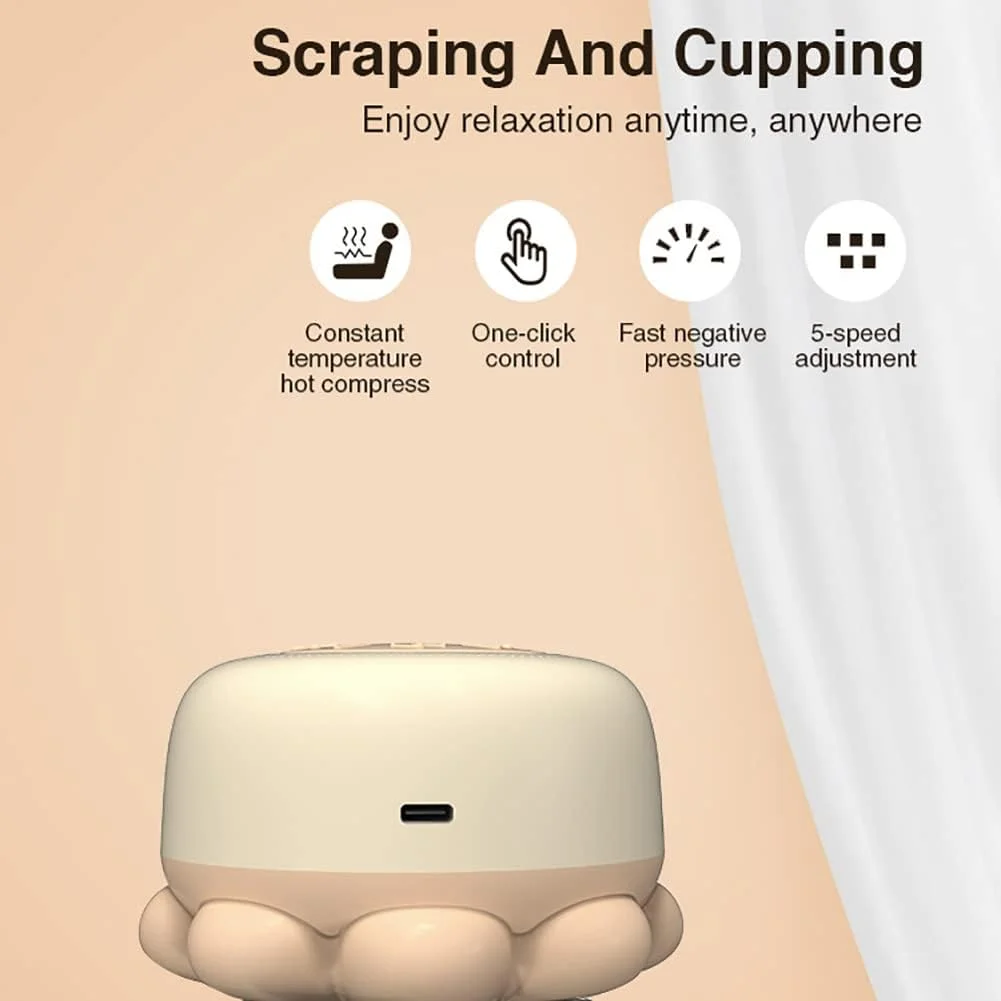 ماساژور حجامت خلاء TPARIS، ست حجامت قابل شارژ، 4 حالت، 5 سطح تنظیم دما، کنترل با یک کلیک، فشار منفی سریع، برای حجامت پشت، بدن، عضلات پا و بازو ماساژور حجامت خلاء TPARIS، ست حجامت قابل شارژ، 4 حالت، 5 سطح تنظیم دما، کنترل با یک کلیک، فشار منفی سریع، برای حجامت پشت، بدن، عضلات پا و بازو