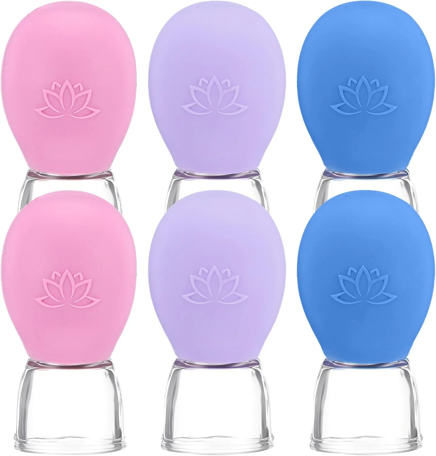 دستگاه حجامت وانمو 6 عددی، کاپینگ خلاء با فشار منفی، فنجان ماساژ حجامت شیشه ای، ماساژور سیلیکونی، ماساژور فاسیای بدن برای صورت و بدن