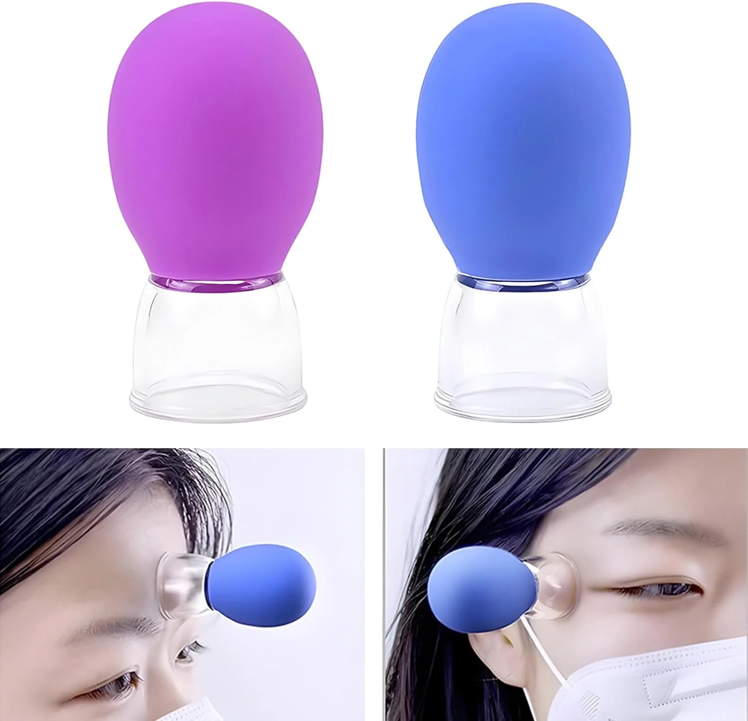 ست حجامت شیشه ای 10 عددی، فنجان های سیلیکونی مکش خلاء برای پوست صورت، پشت، بازو، شانه، عضلات برای ماساژ و رفع خستگی